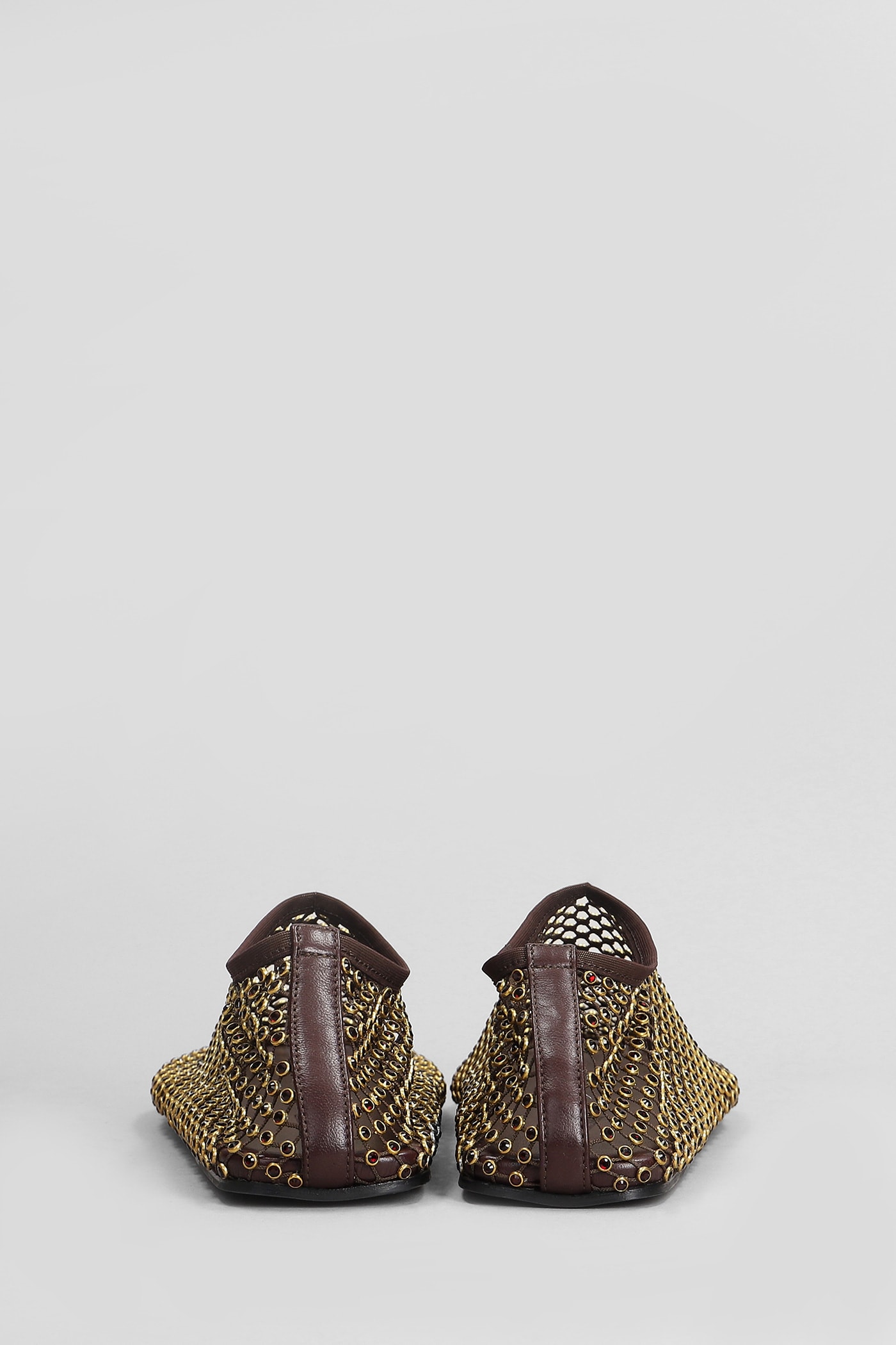 Christopher Esber Minette Crystal-embellished Ballet Flats In Brown