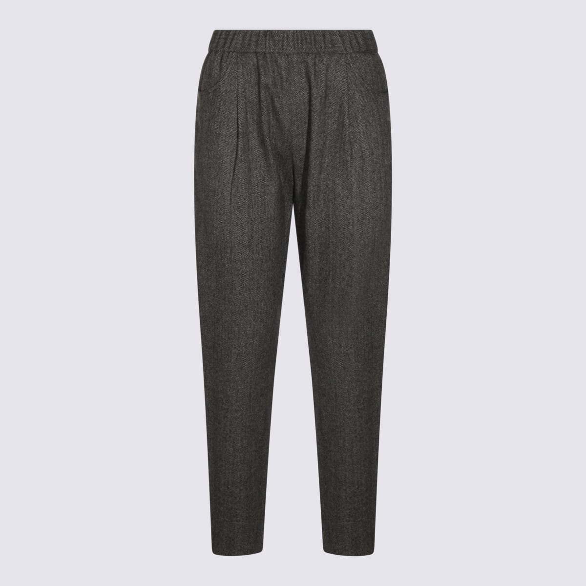 Antonelli Elastic Waist Casual Pants In Gray