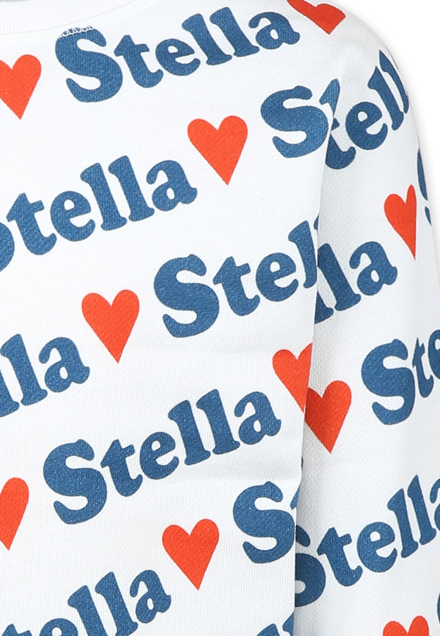 Shop Stella Mccartney White Sweatshirt For Girl With Logo