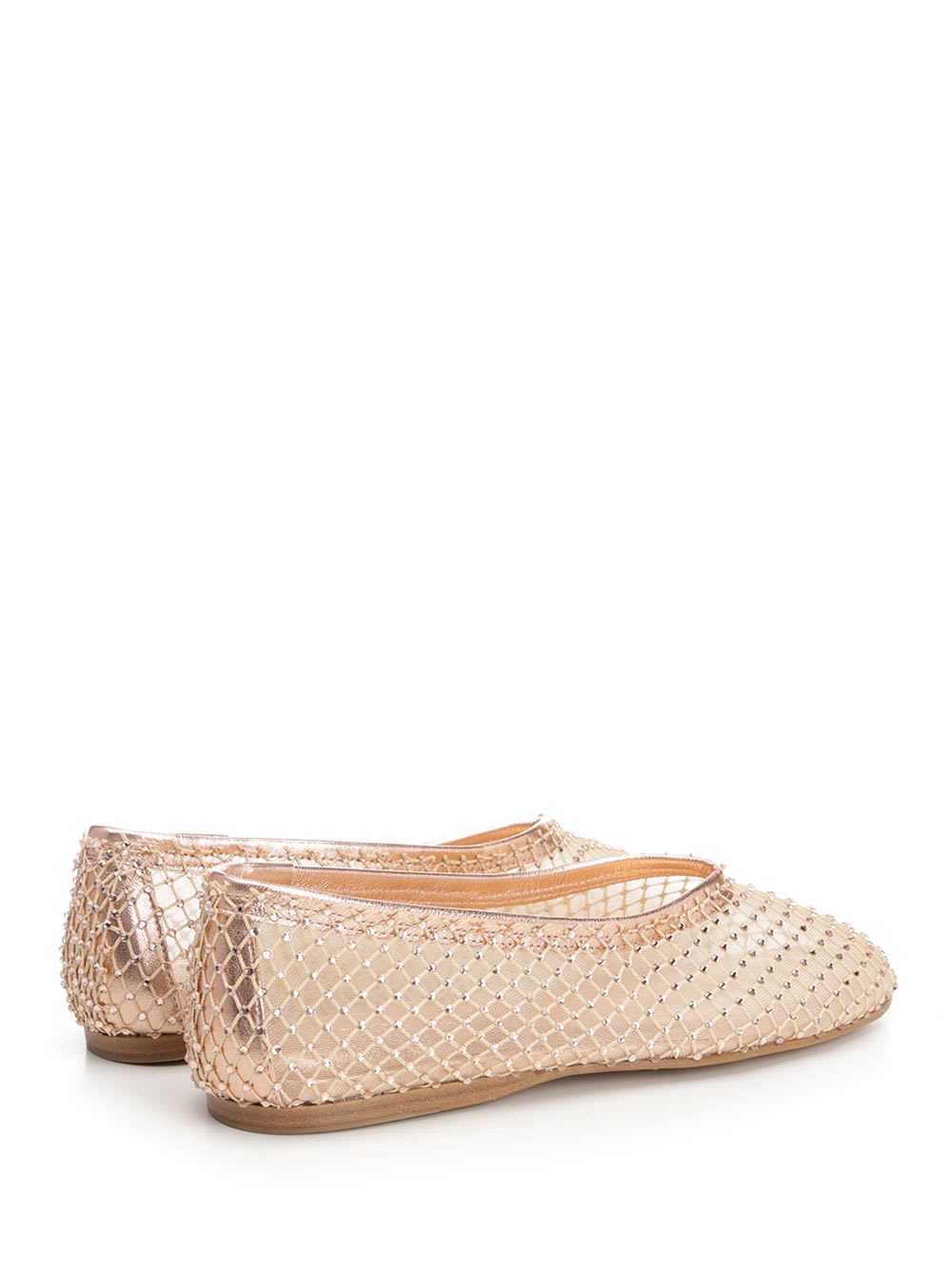 FORTE FORTE MESH BALLERINA WITH RHINESTONES