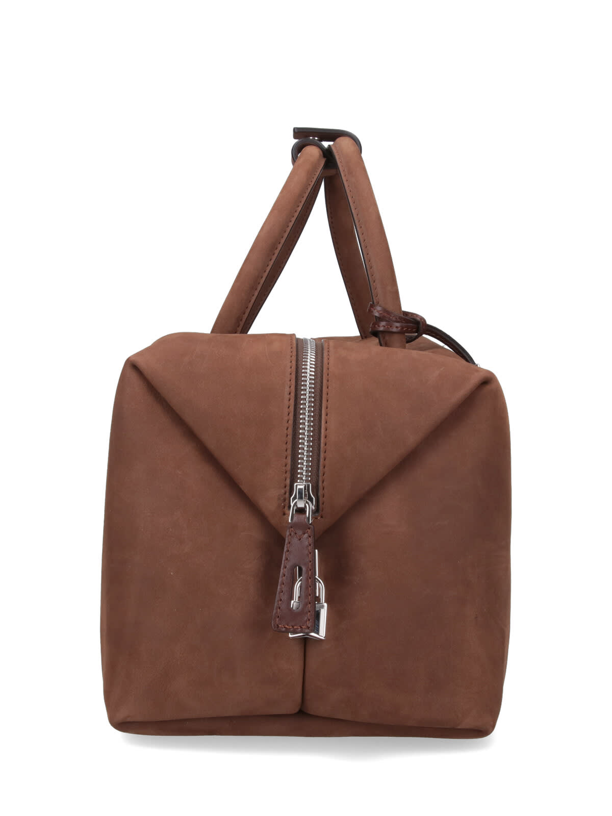 Max Mara Suede Holdall Medium Bag In Brown