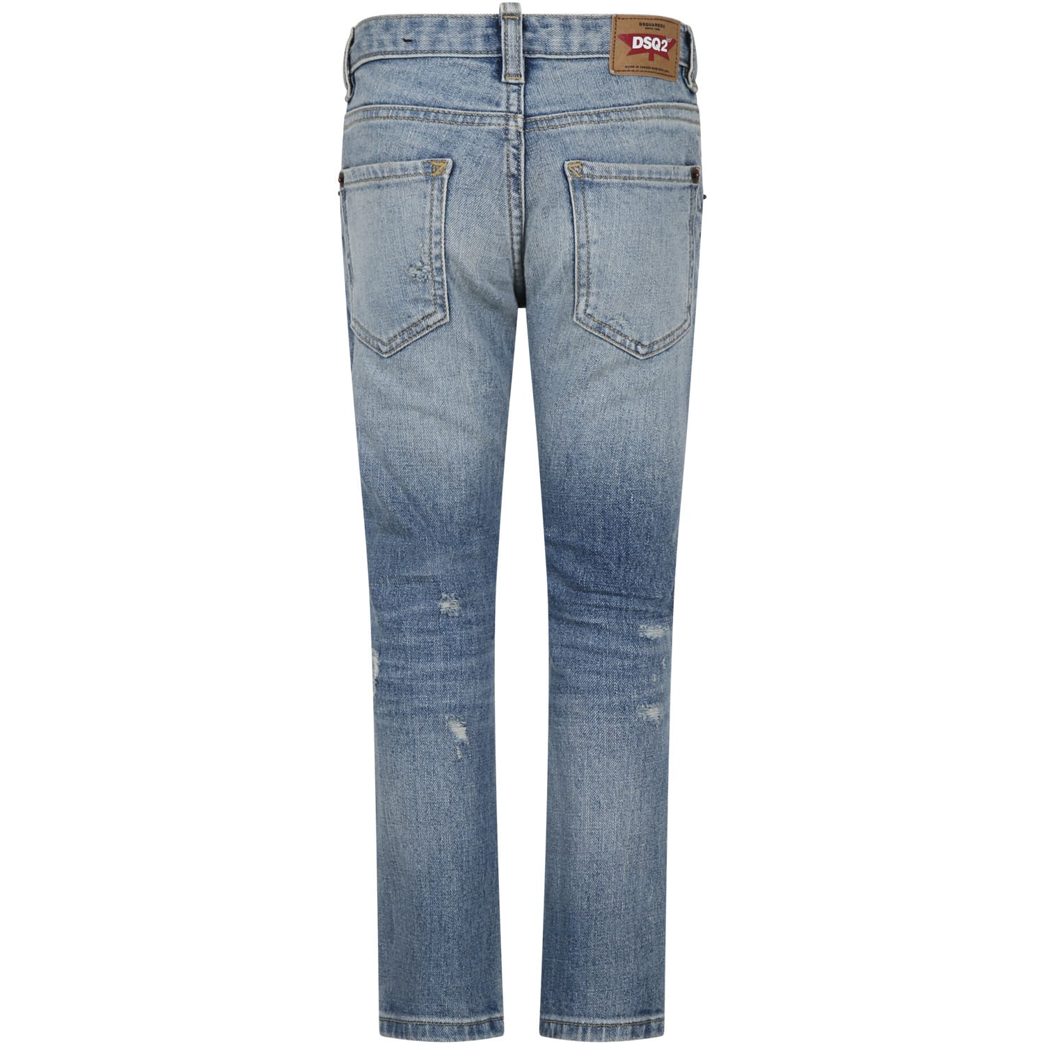 Shop Dsquared2 Denim Jeans For Boy With Logo