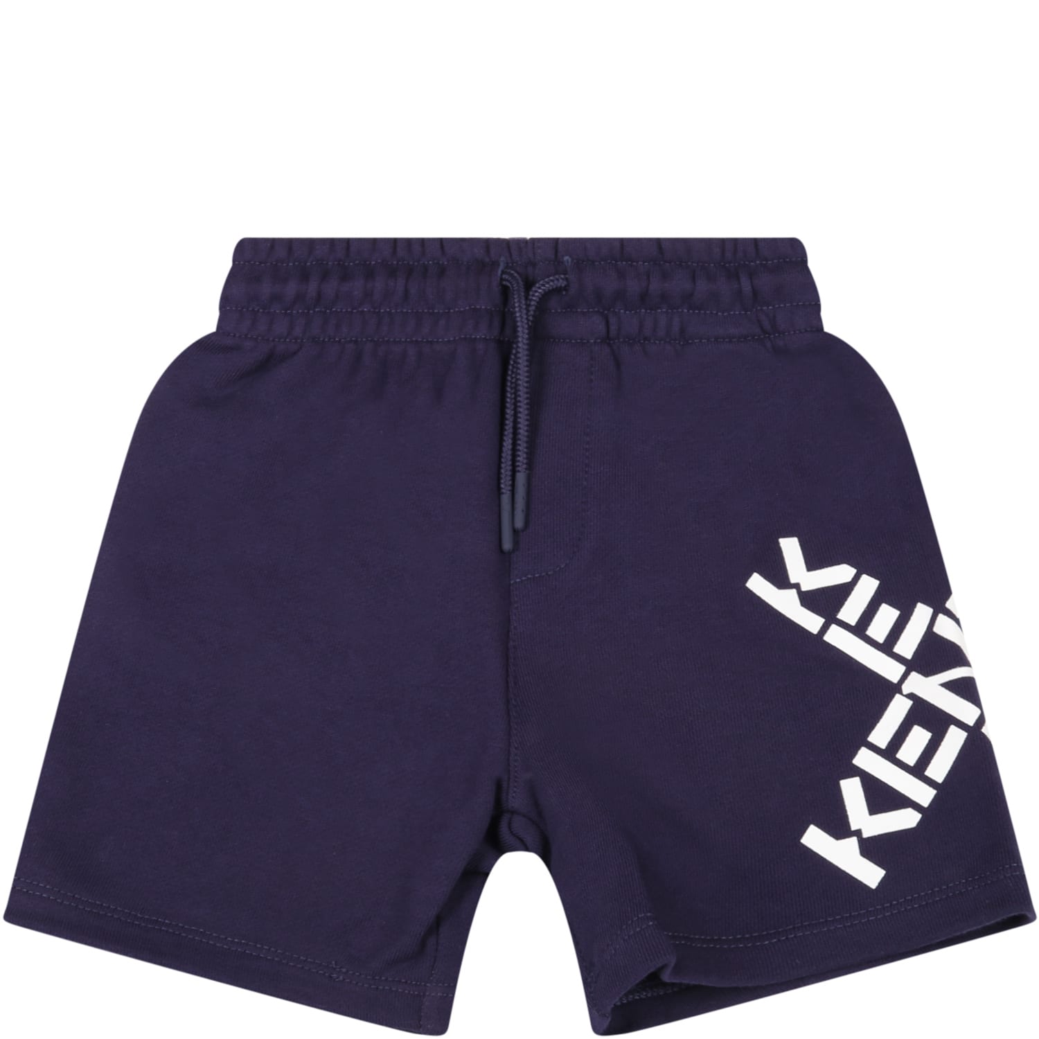 Kenzo Kids Blue Short For Kids With Logos