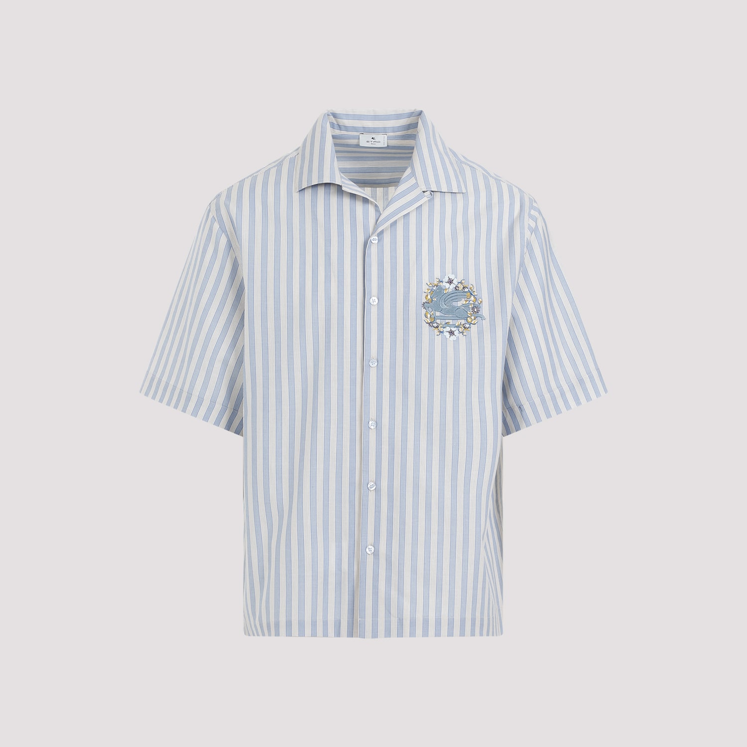 Shop Etro Bowling Shirt In Rigato