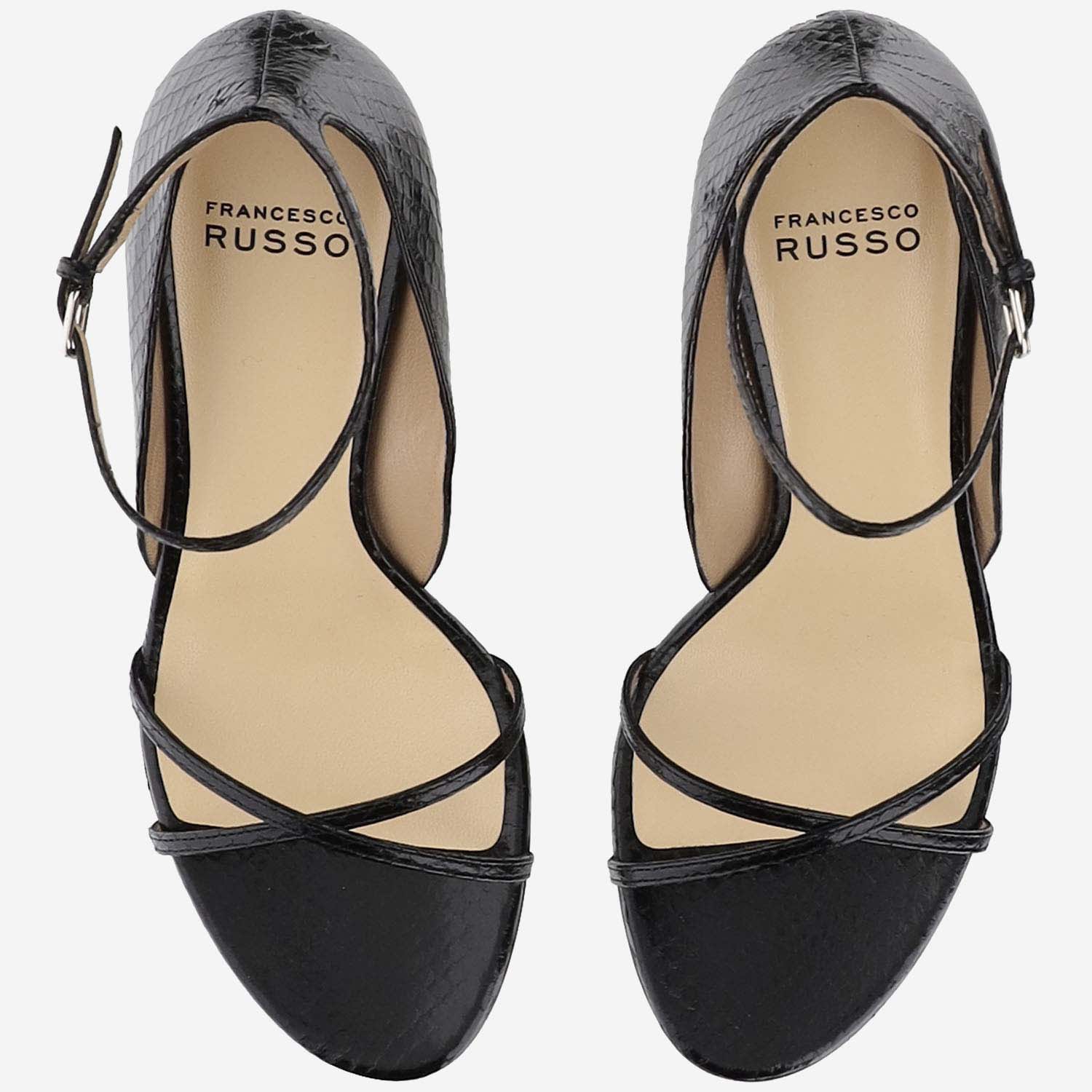 Shop Francesco Russo Leather Sandals In Black