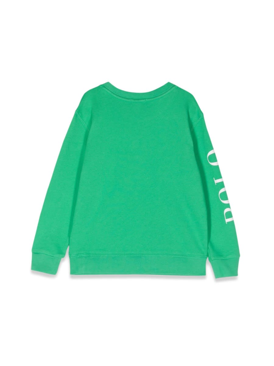 Shop Ralph Lauren Ls Cn-knitshirts-sweatshirts In Green