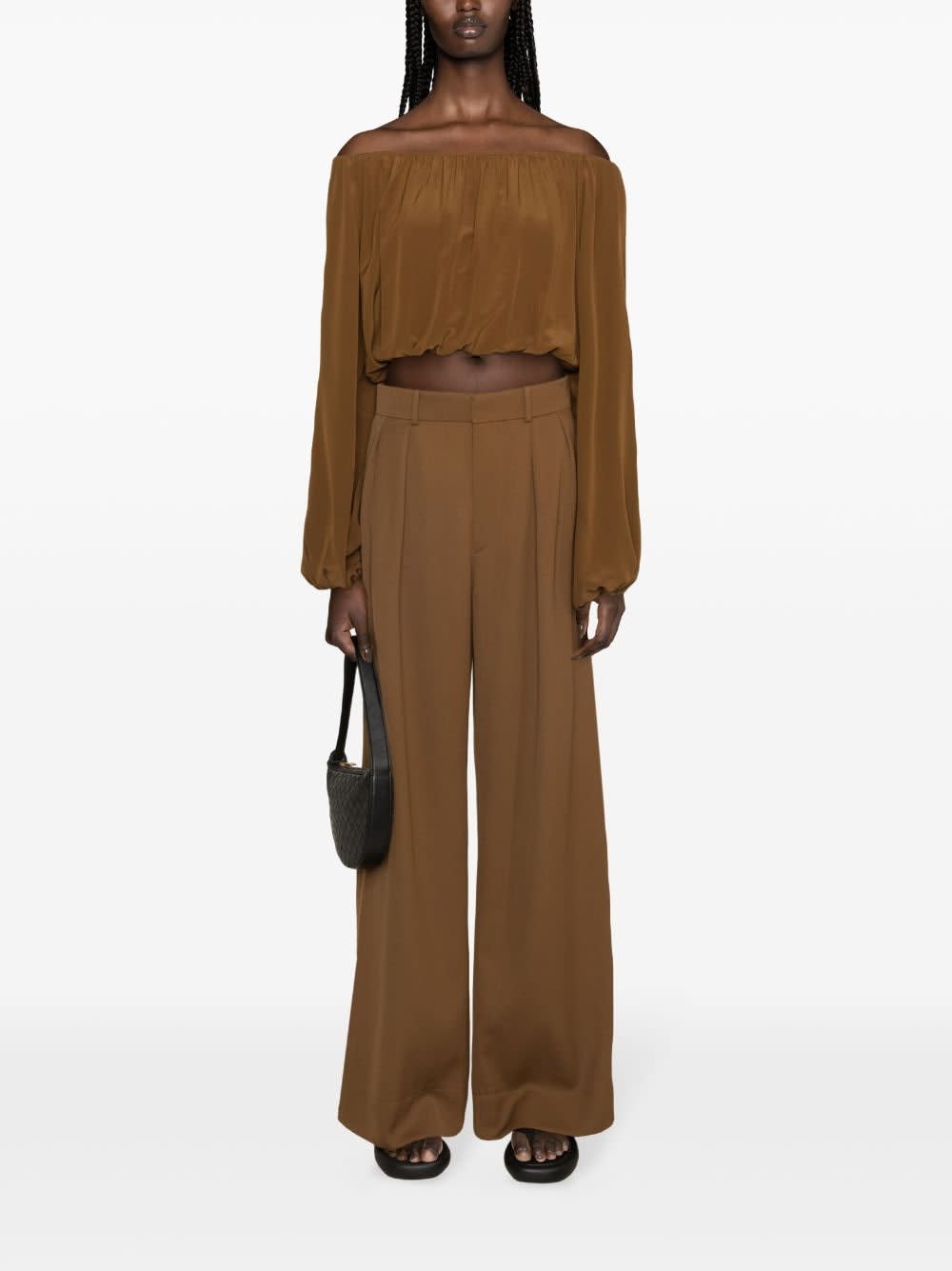 Wardrobe.nyc Low-rise Wool Trousers In Brown