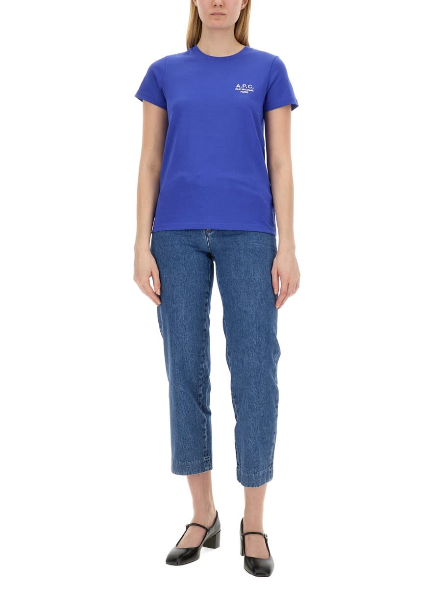 Shop Apc T-shirt Denise In Blue
