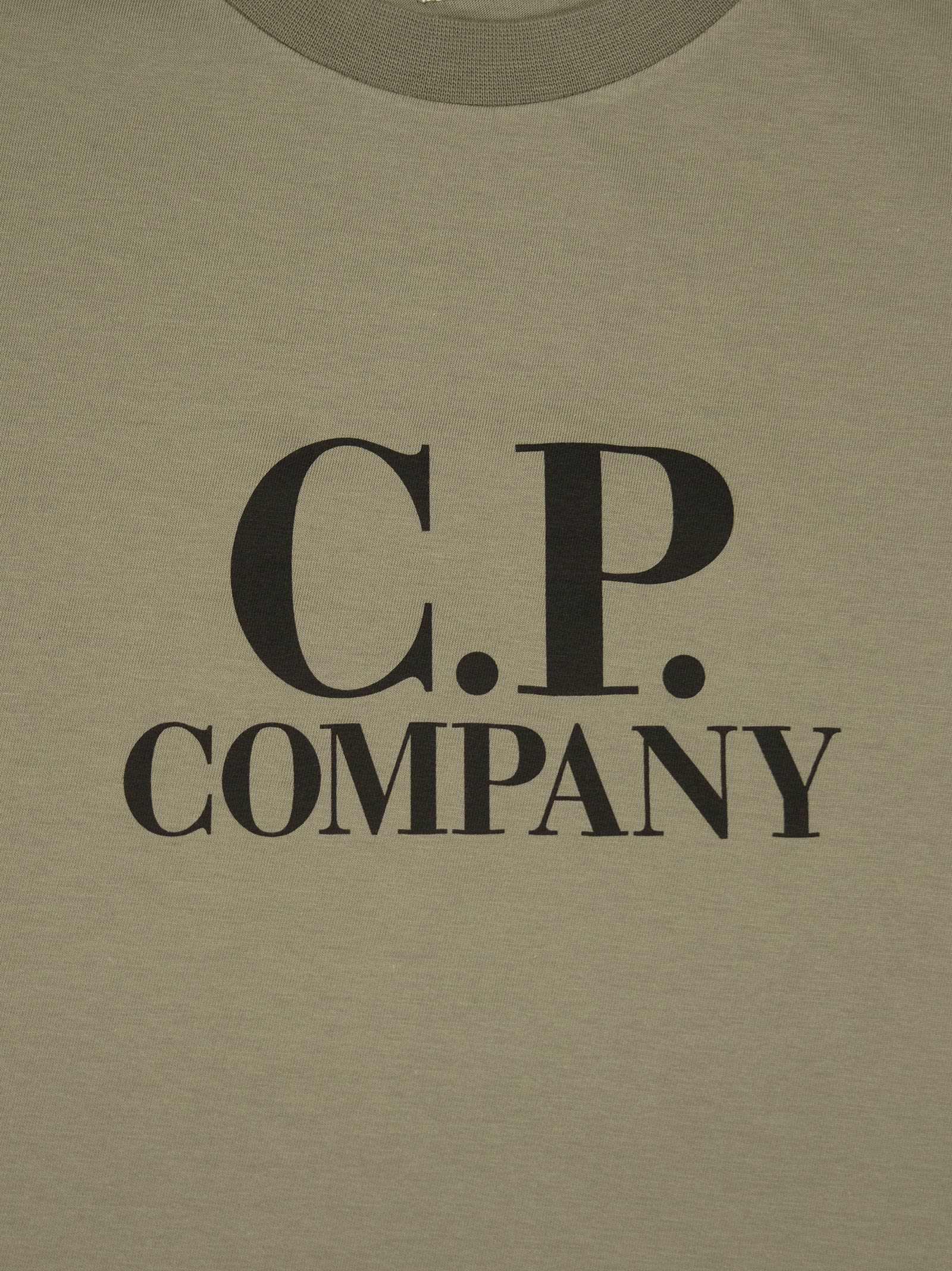 Shop C.p. Company T-shirt With Goggle Print On The Back In Green