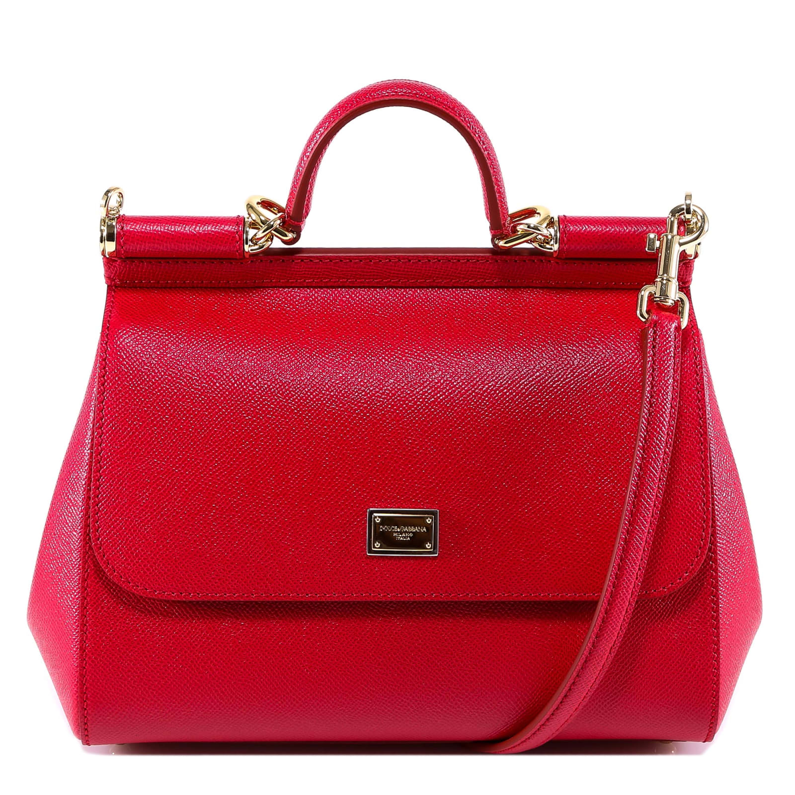 Shop Dolce & Gabbana Sicily Handbag In Red