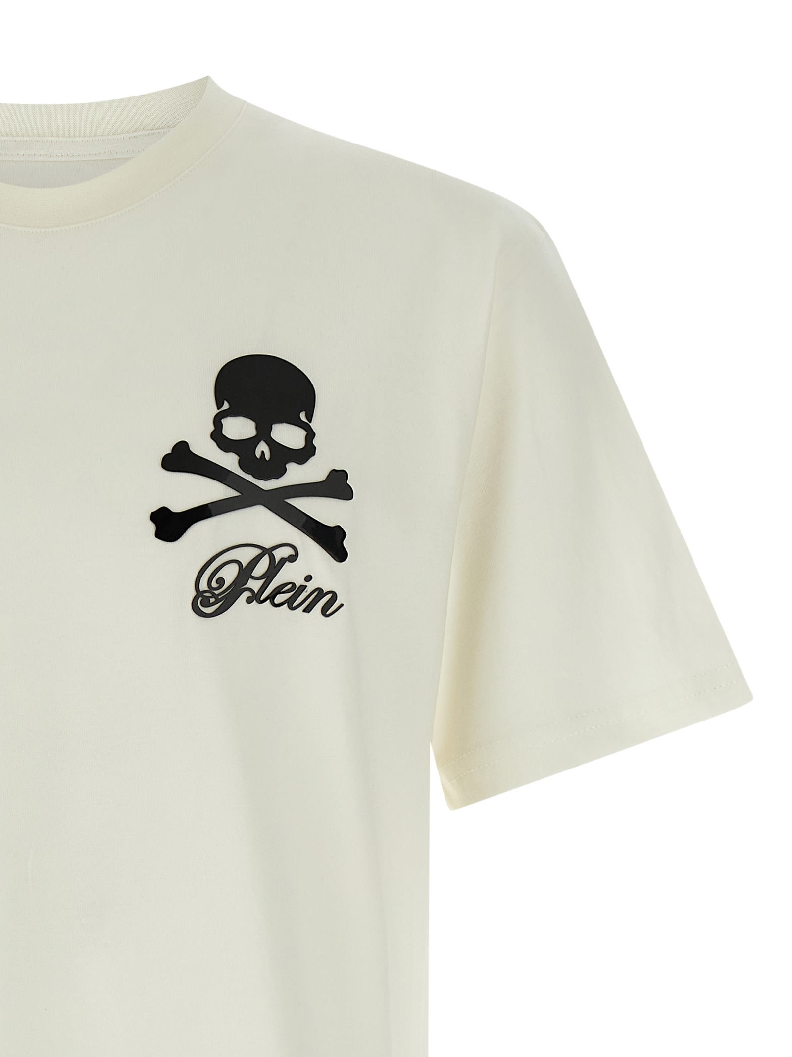 Philipp Plein Skull Bones-print T-shirt In White