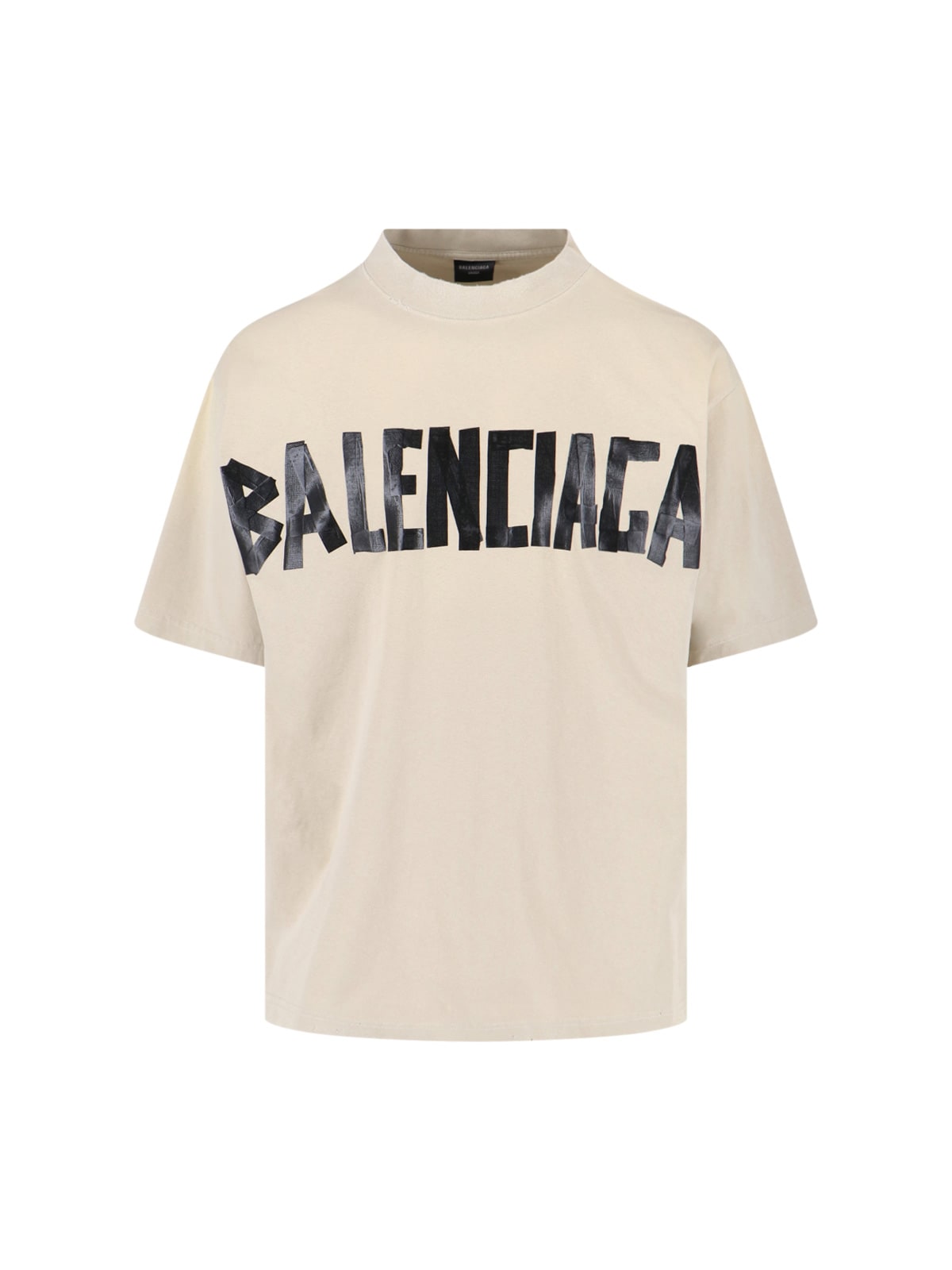 Balenciaga Tape Type T-shirt In Neutral