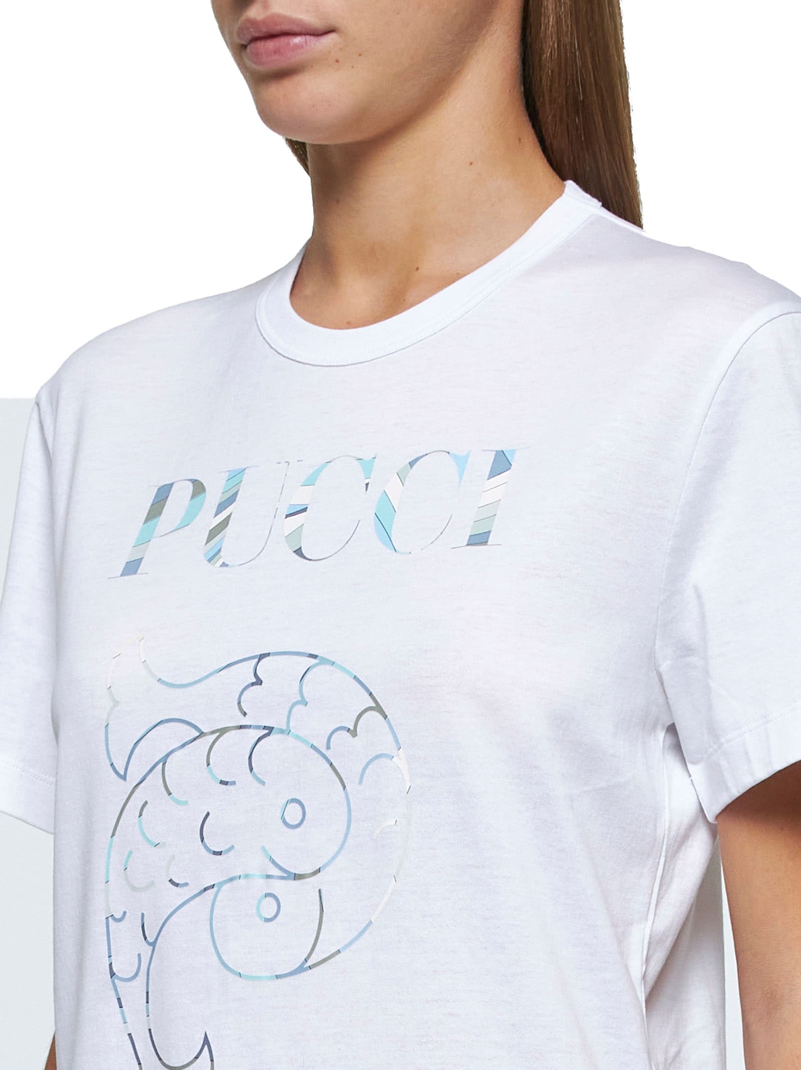 Shop Pucci T-shirt In White