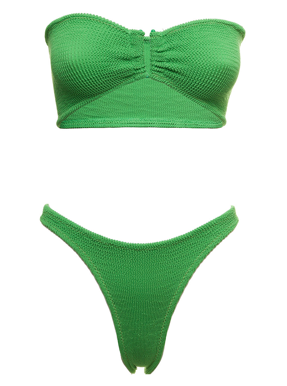 Reina Olga Womans Ausilia Scrunch Green Emerald Bikini