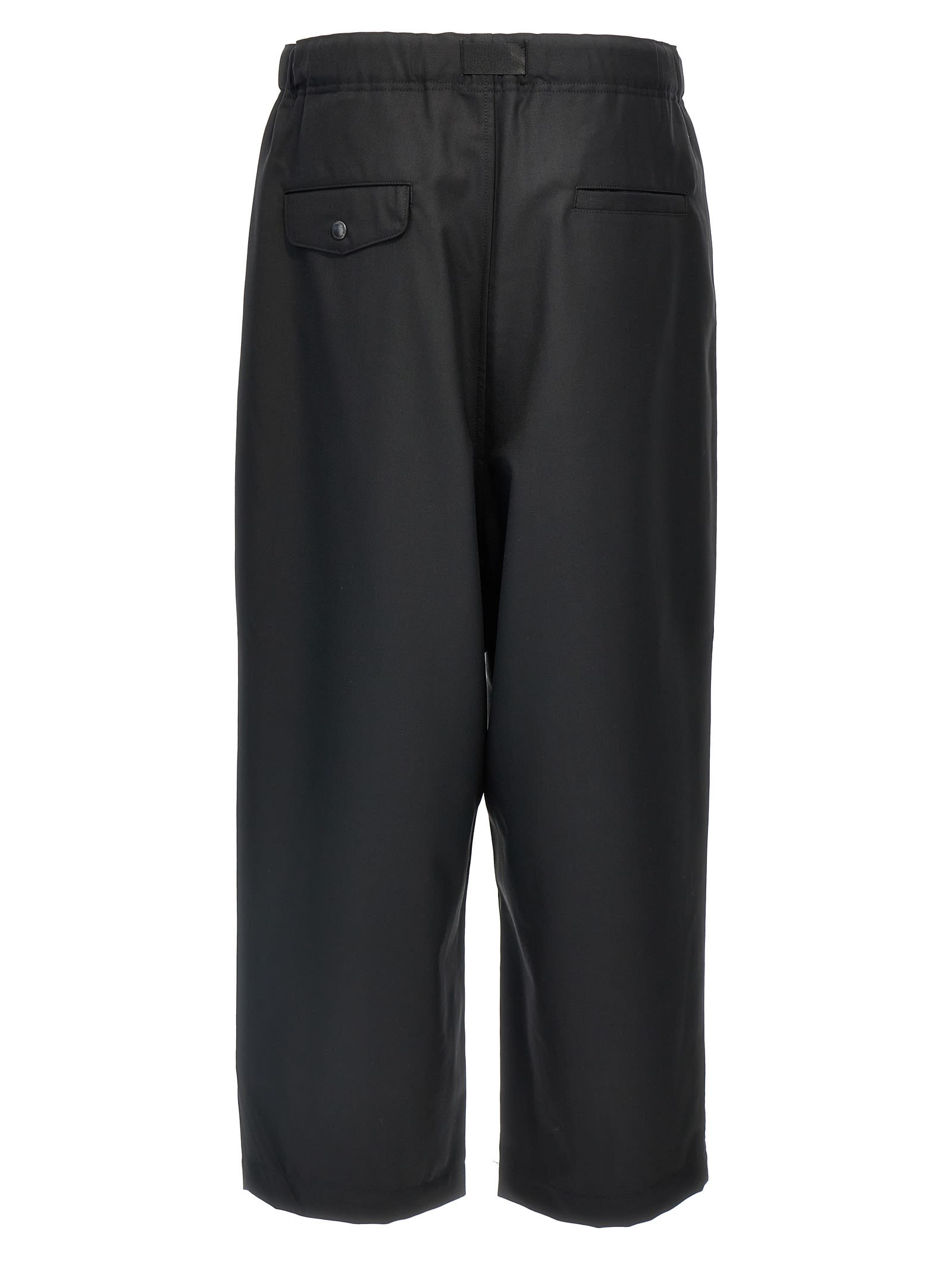 Shop Comme Des Garçons Homme Deux Strap Wool Pants In Black