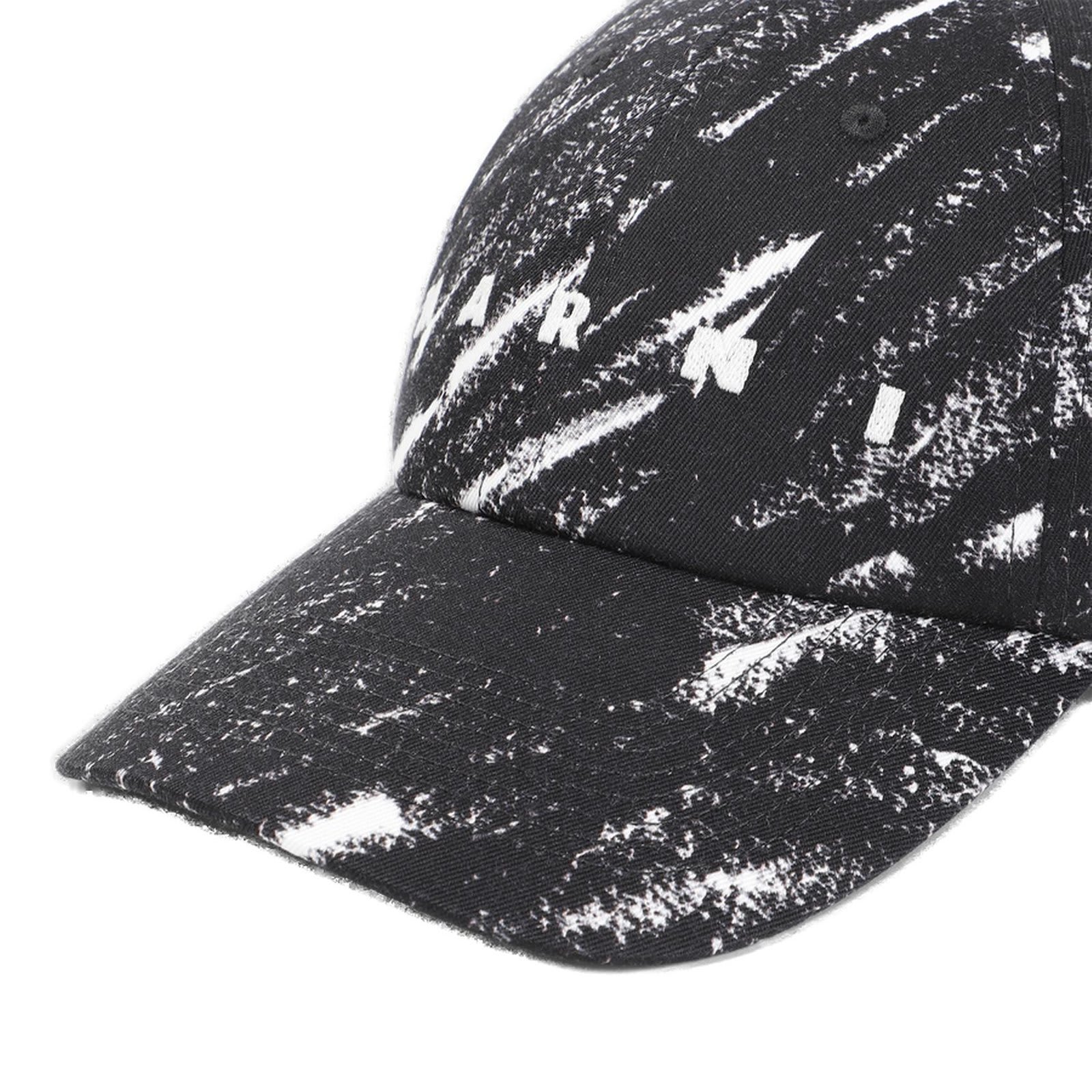 Shop Marni Logo Printed Baseball Cap  In Black