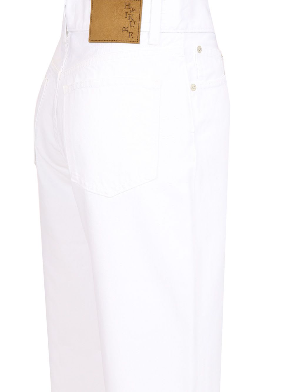 Shop Haikure Optical White Korea Jeans