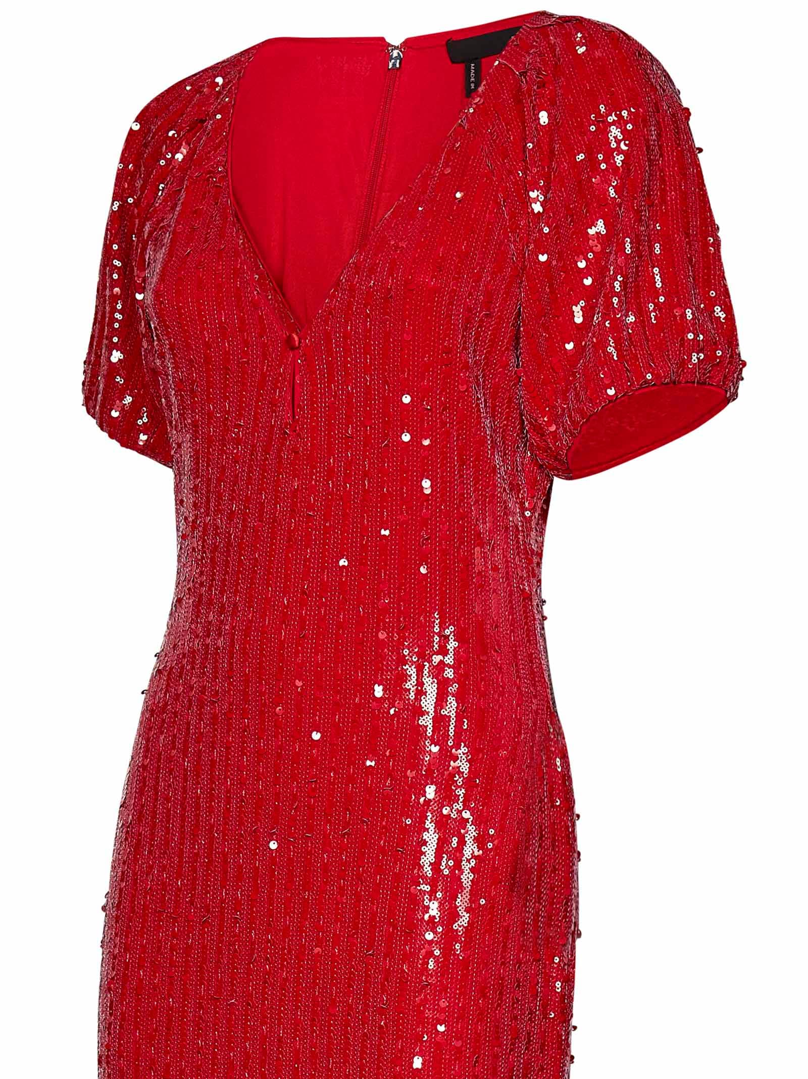 Shop Rotate Birger Christensen Long Dress In Red