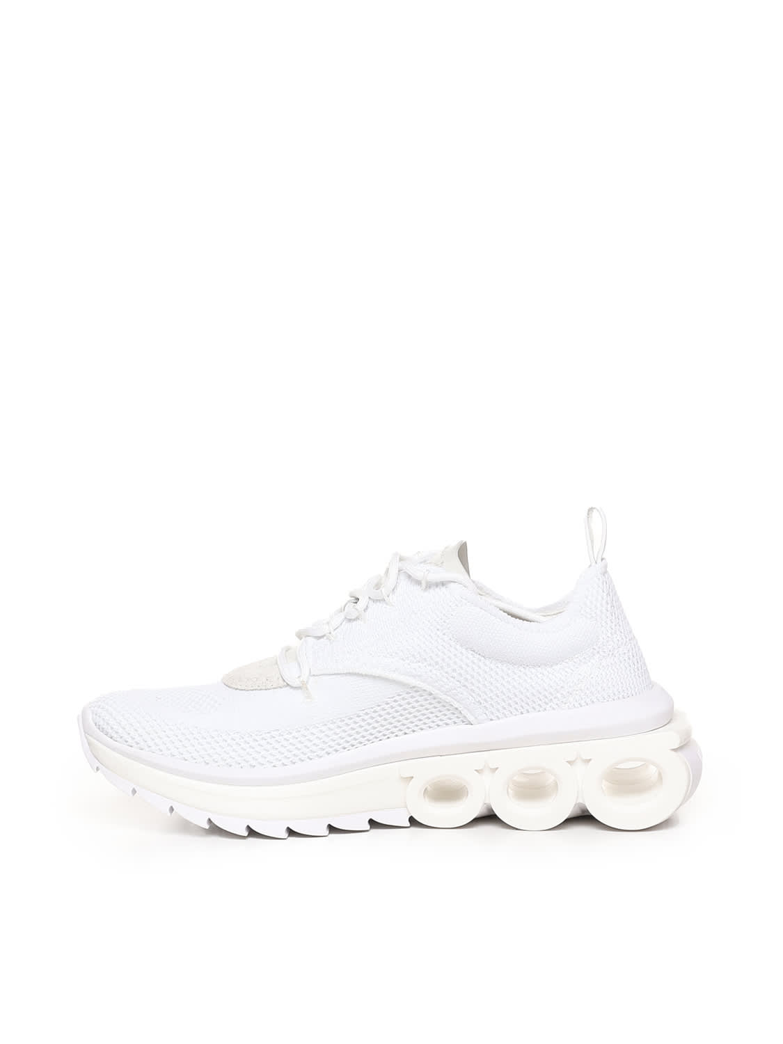 Shop Ferragamo Running Sneakers In White