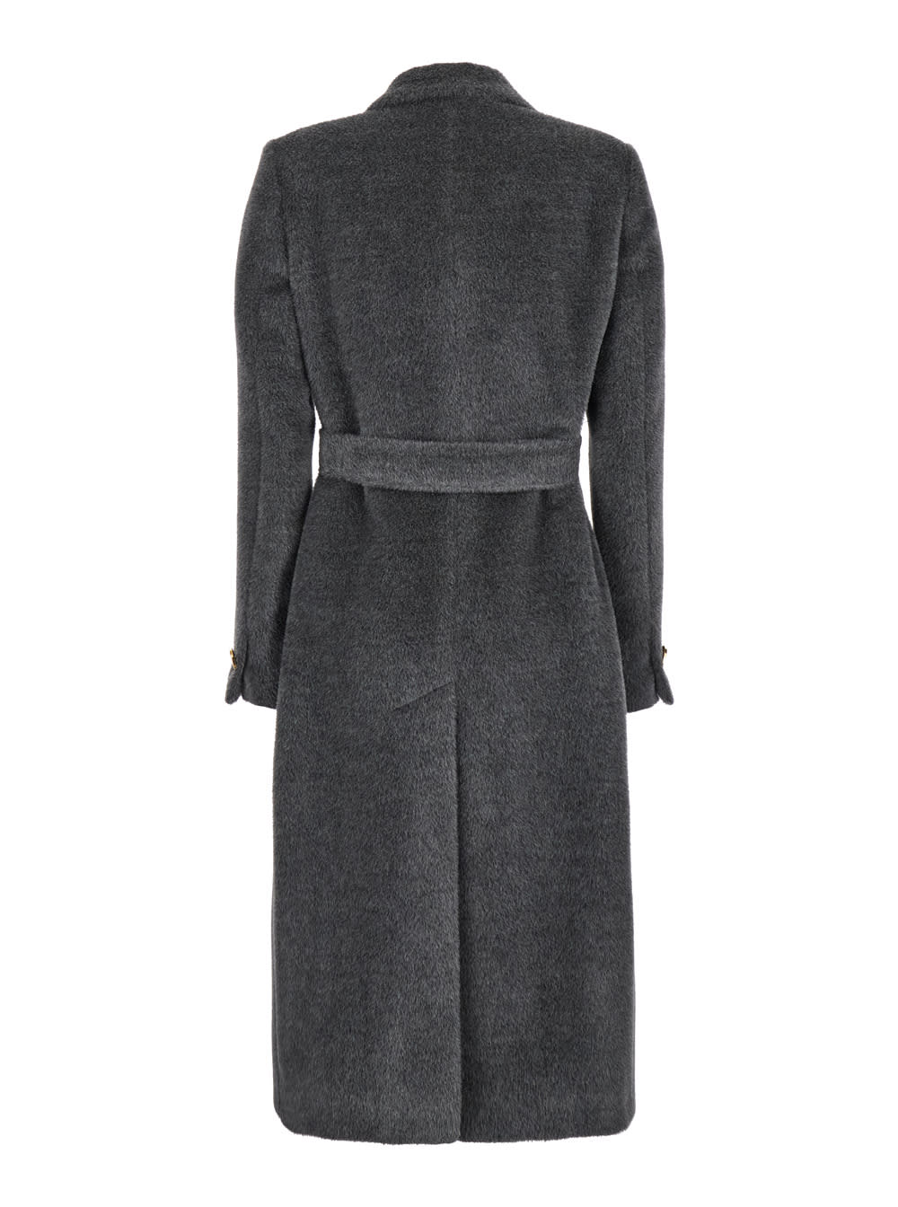 Shop Tagliatore Jole Double Breasted Coat In Grey