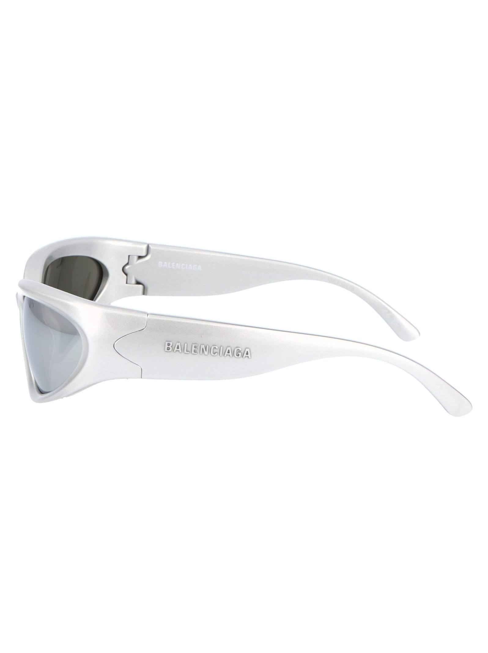 Shop Balenciaga Bb0157s Sunglasses In 004 Silver Silver Silver
