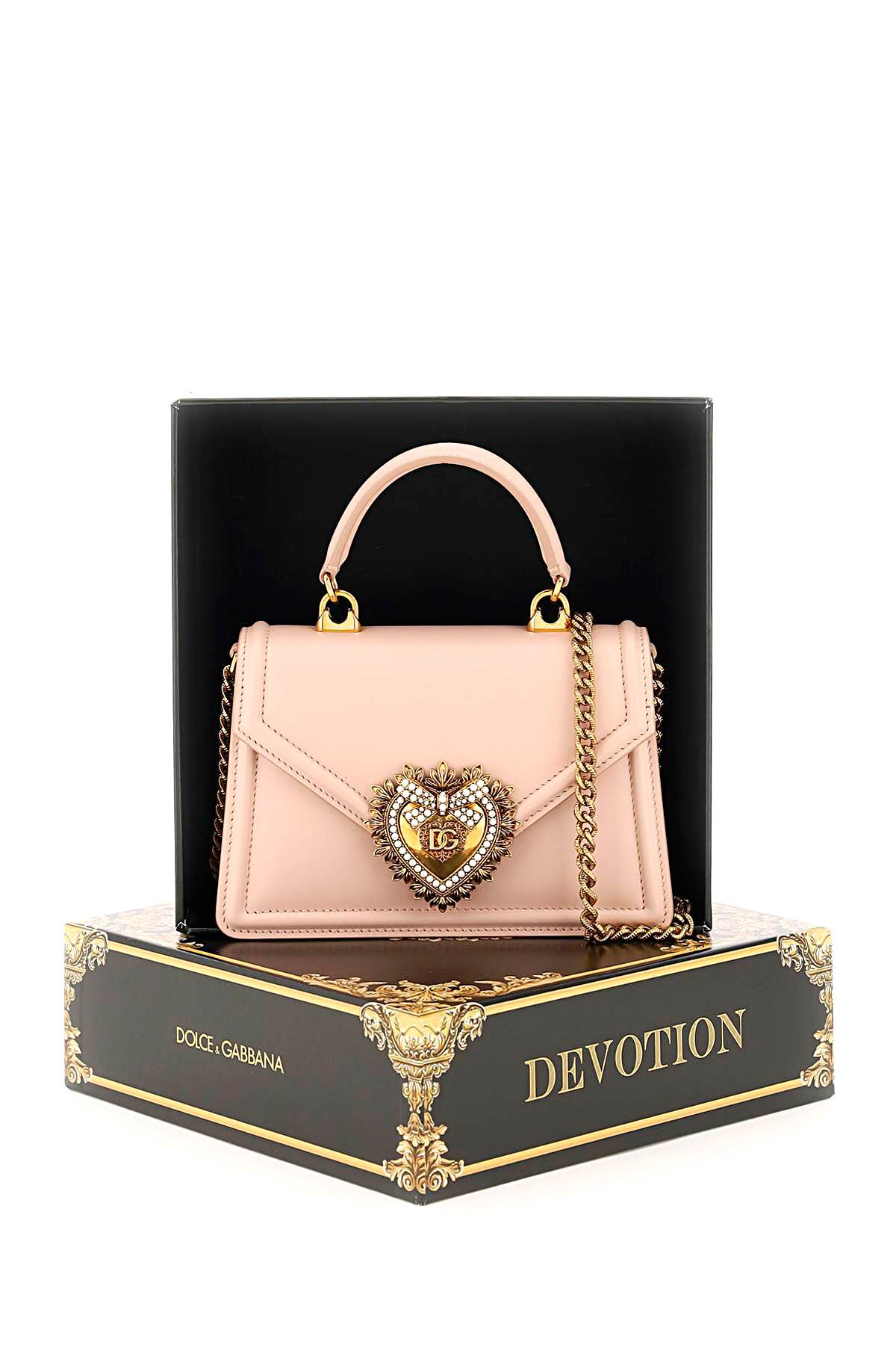 Shop Dolce & Gabbana Devotion Small Handbag In Cipria 1 (pink)