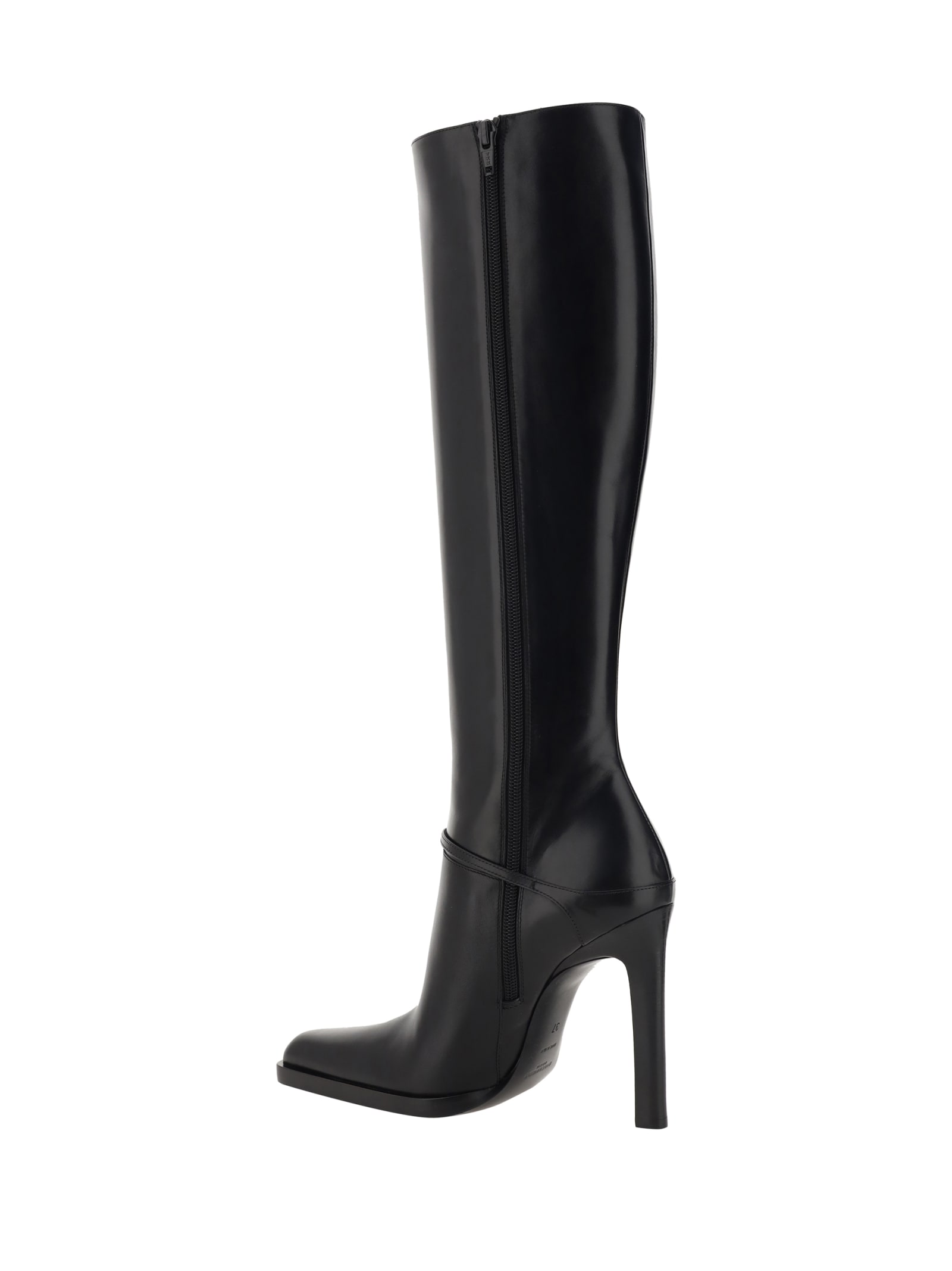 Shop Saint Laurent Heeled Nina Boots In Black