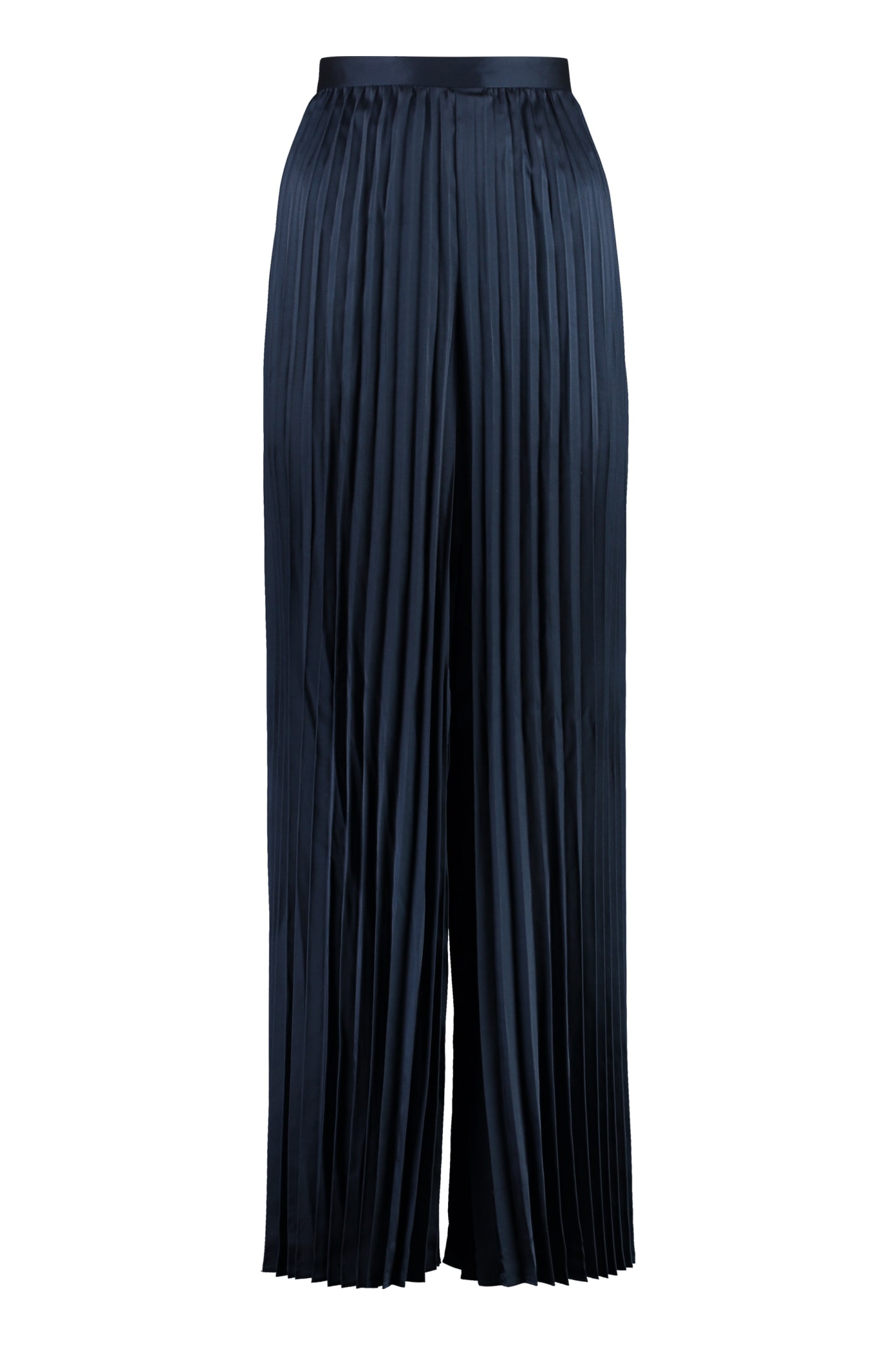 Shop Michael Michael Kors Satin Trousers In Blue