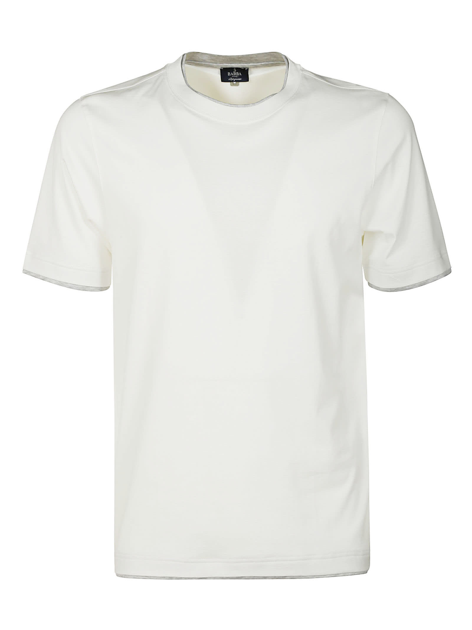 Barba Napoli Layered Trim Plain T-shirt