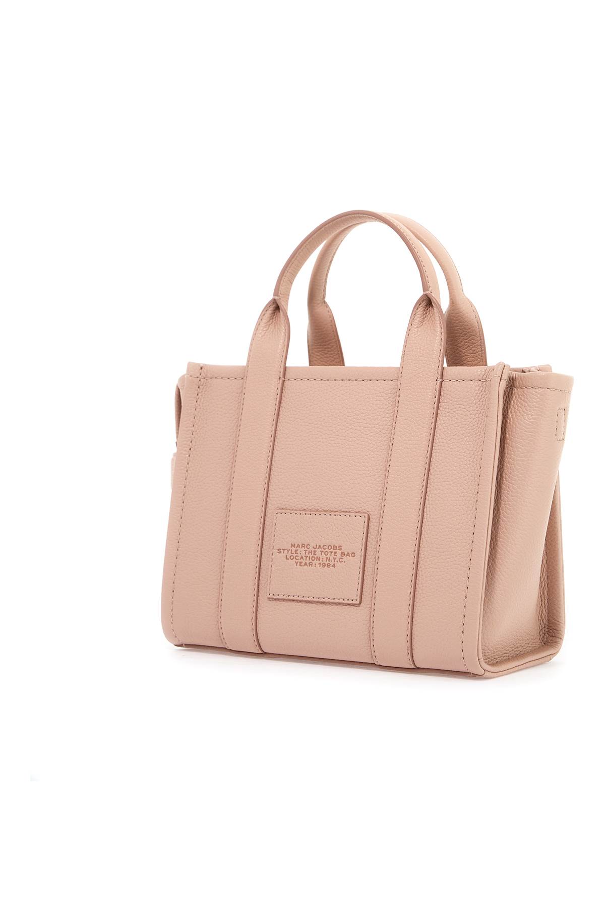 Shop Marc Jacobs The Leather Small Tote Bag In Rose (pink)