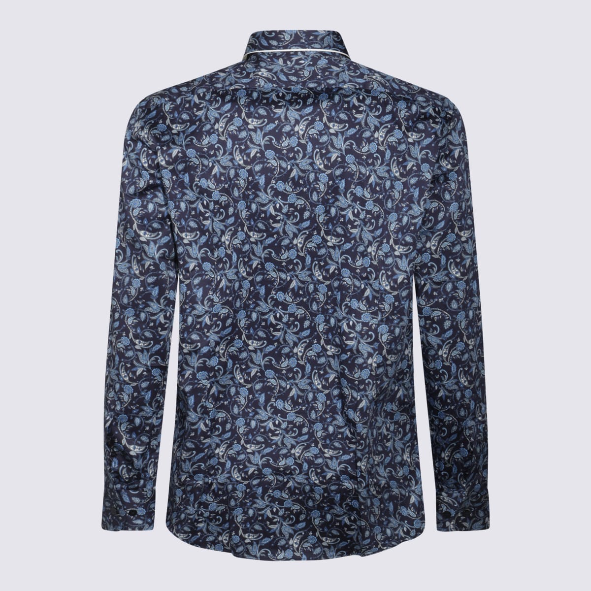 Etro Paisley Pattern Button-down Collar Long Sleeves Shirt In Blue