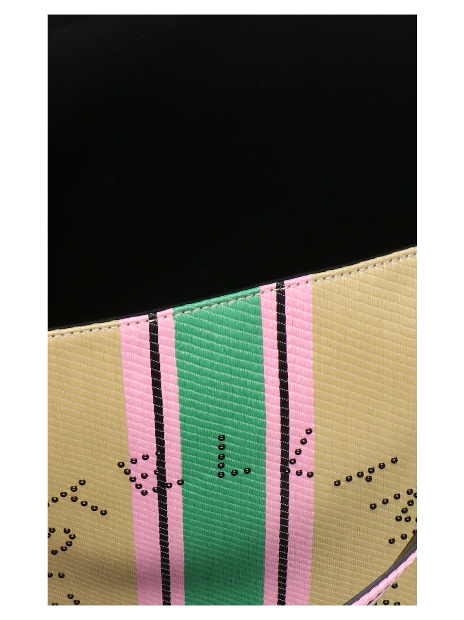 Stella Mccartney Embroidered Raffia Stella Logo Shopping Bag In Multicolor