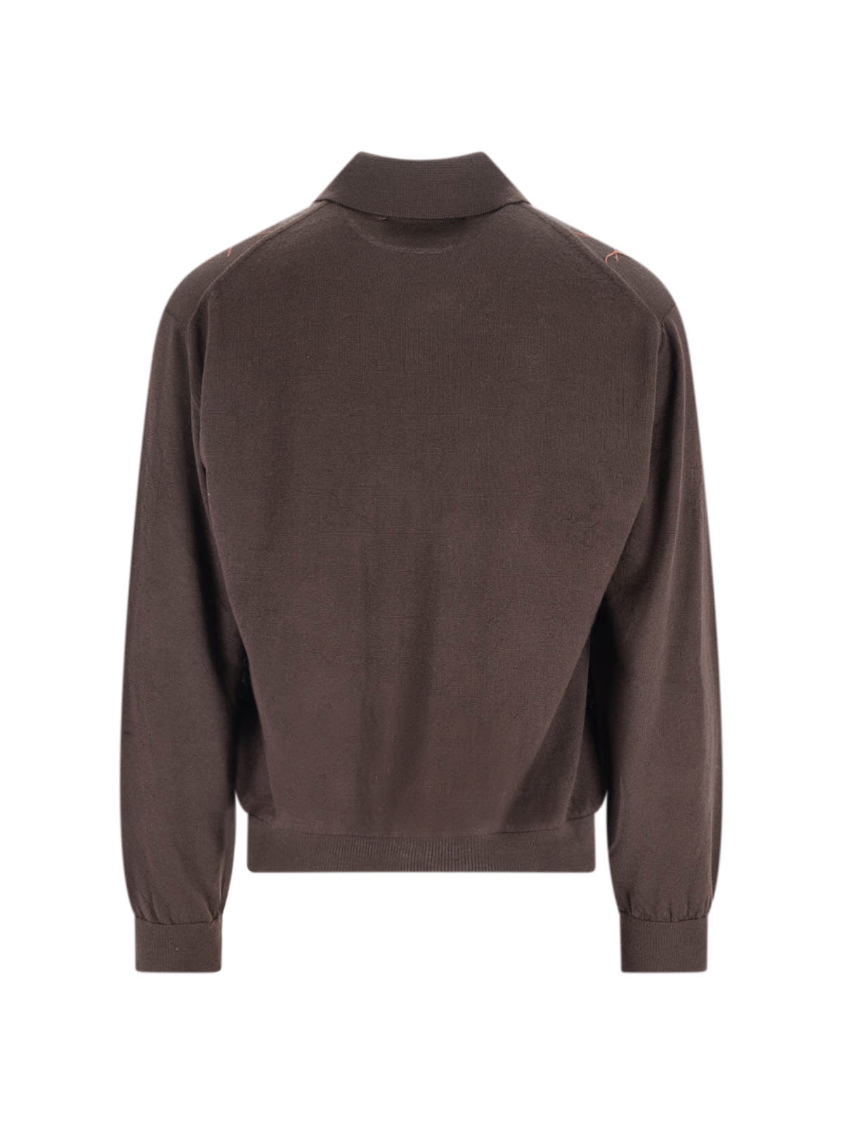 Our Legacy Mens Pub Argyle Evening Diamond-stitch Wool Polo Shirt In Brown