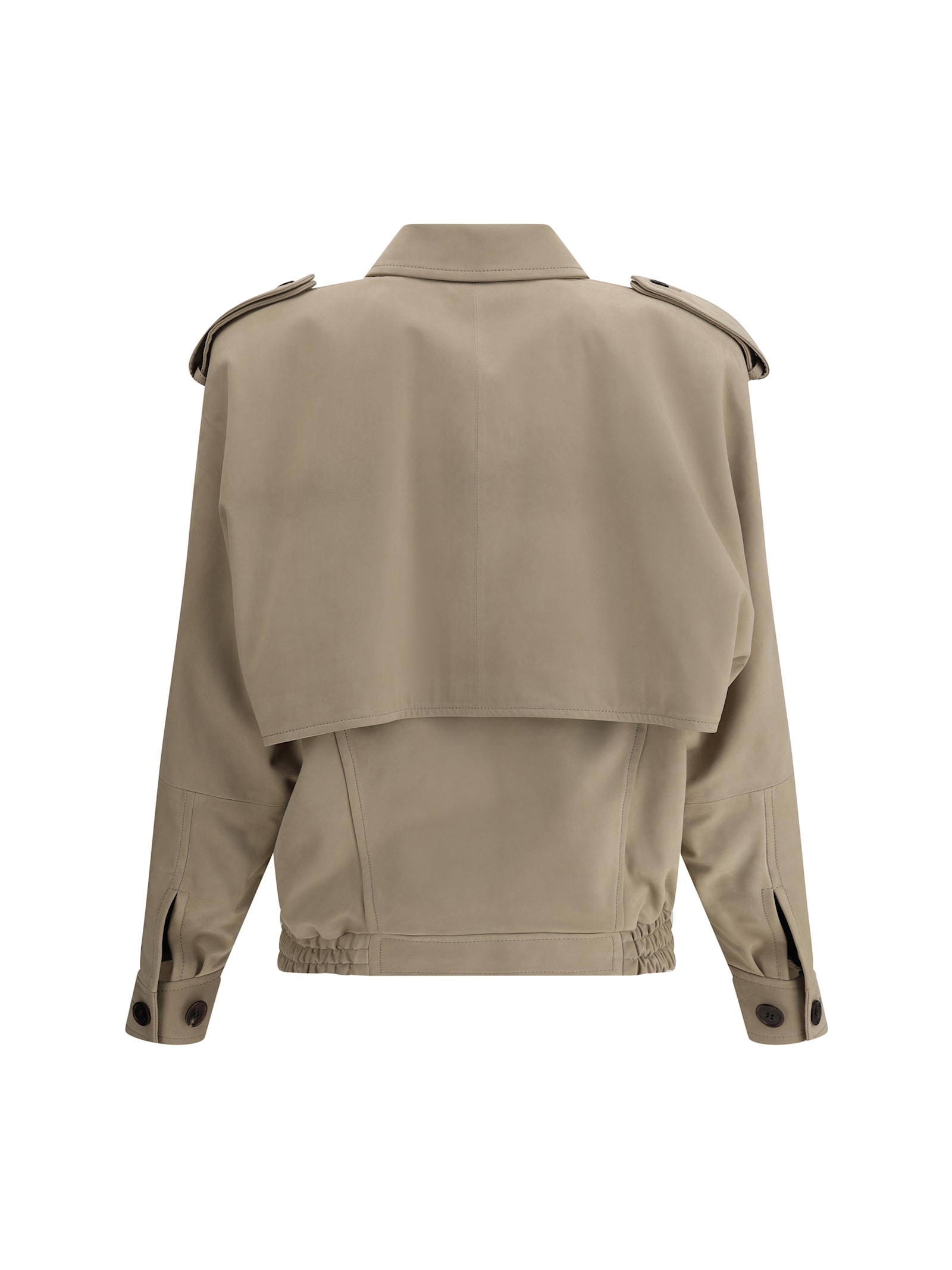 Shop Saint Laurent Suede Bomber Jacket