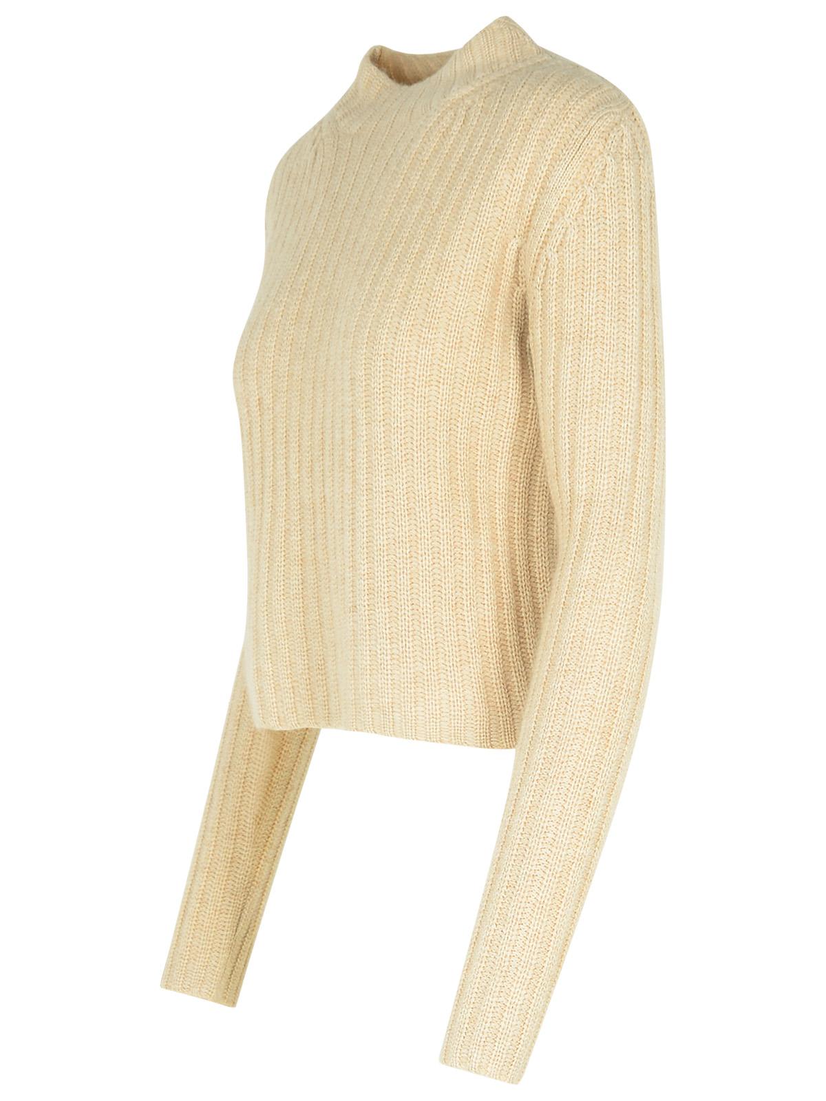 Shop Max Mara Aloa Sweater In Beige Cashmere Blend