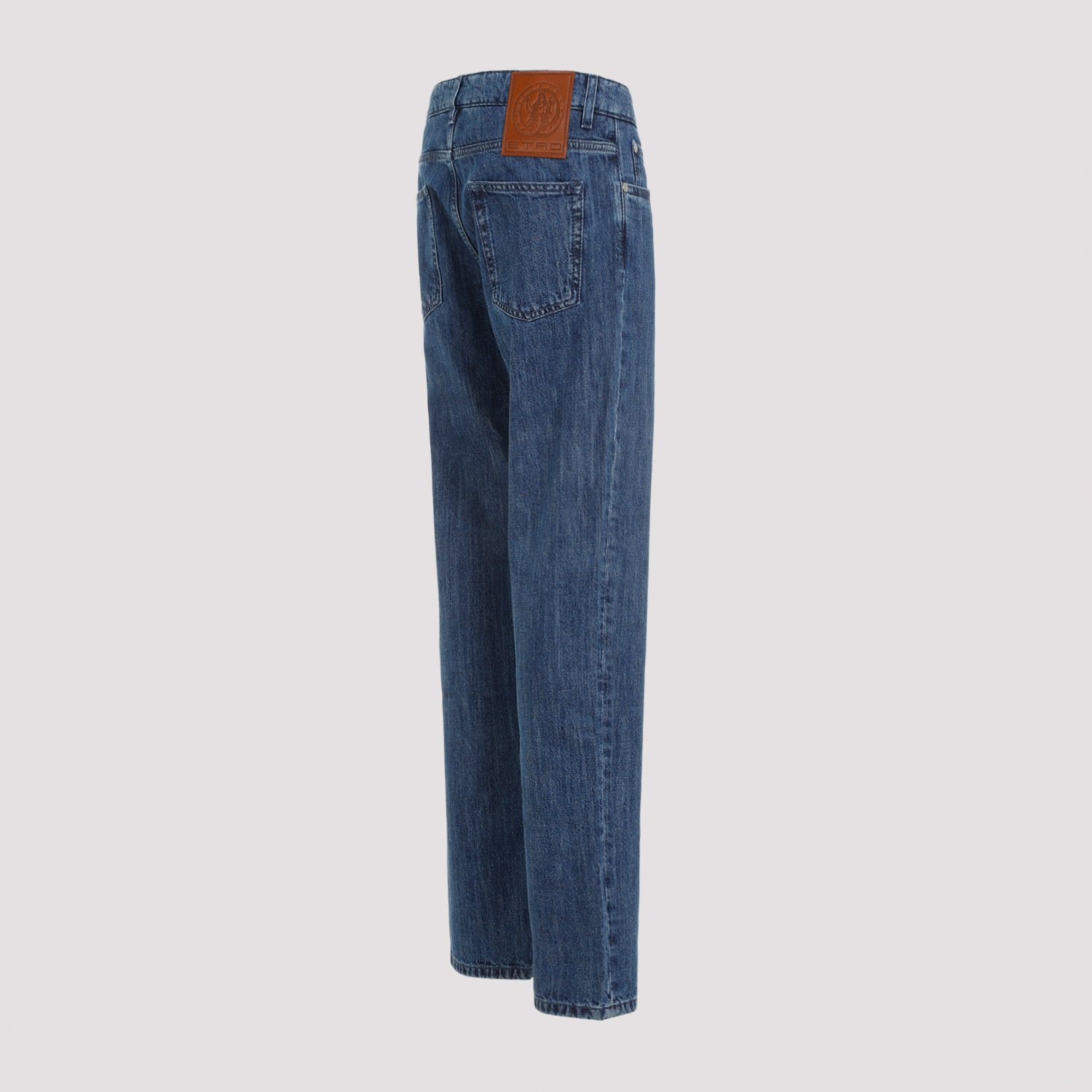 Shop Etro Roma Jeans In Blu Scurissimo