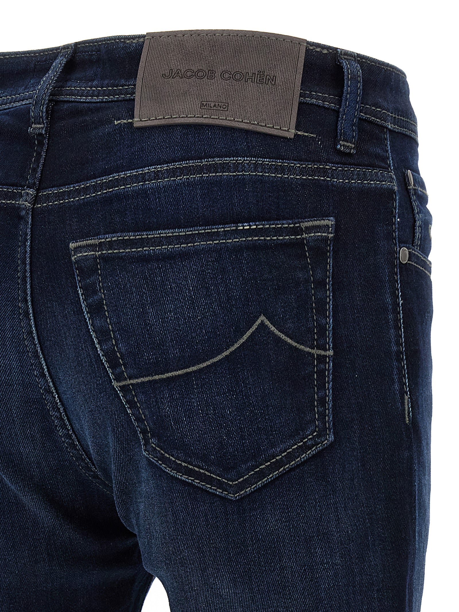 Jacob Cohen Five-pocket Denim Trousers Featuring Belt Loops In Blue