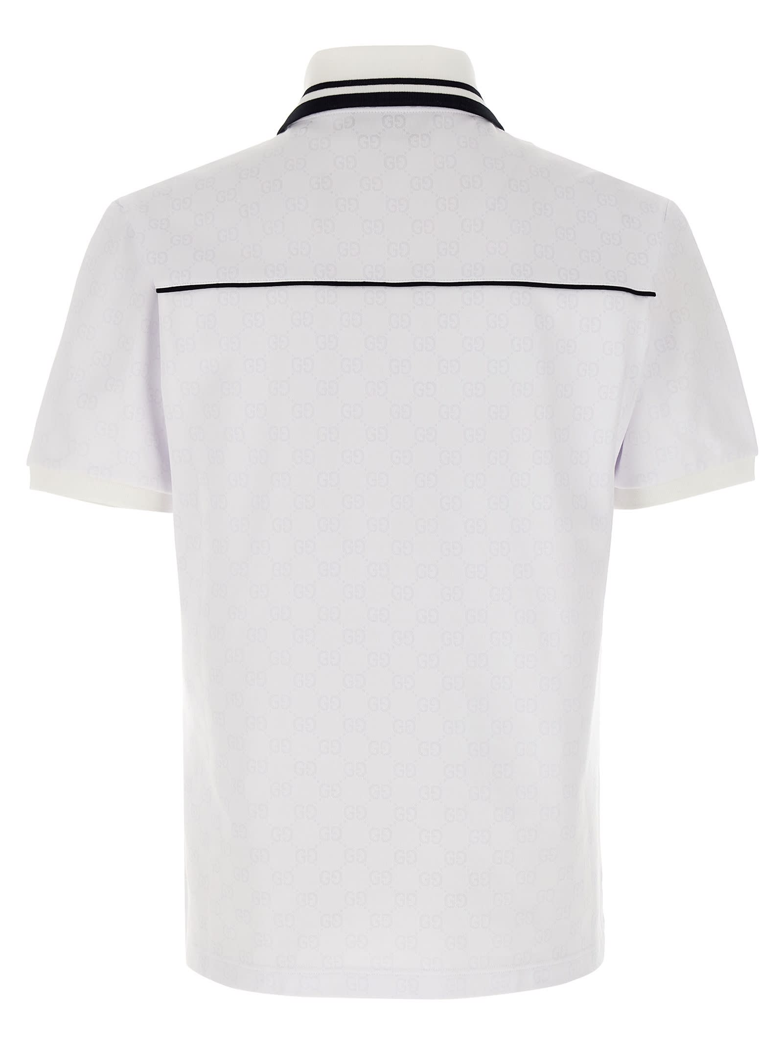 Gucci Men Gg Jacquard Polo Shirt