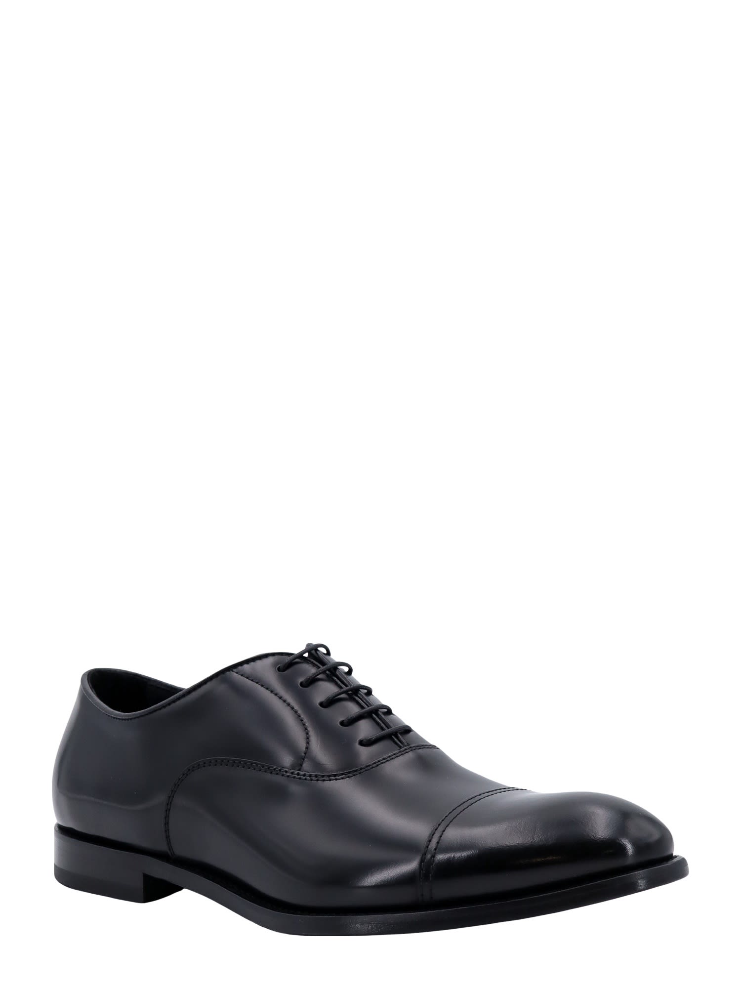 Shop Doucal's Lace-up Shoe In Black