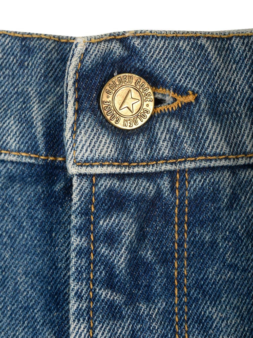 Golden Goose Straight Leg Jeans In Brown