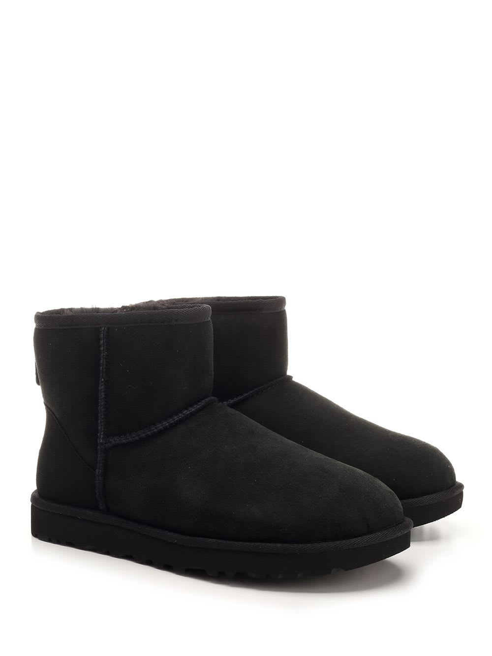 Shop Ugg Classic Mini Ankle Boots In Black