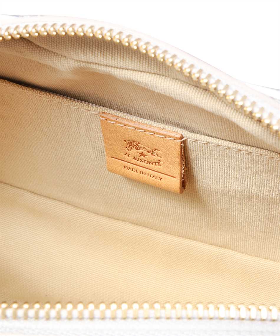 Il Bisonte Leather Crossbody Bag In Silver