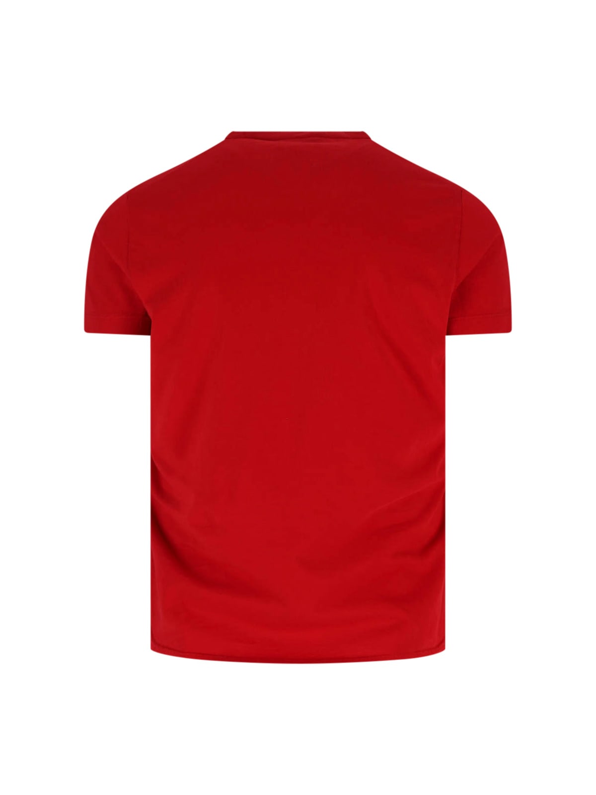 Dsquared2 D2 X Magliano Red Crewneck T-shirt With Maxi Print On The Front In Cotton Man In Red