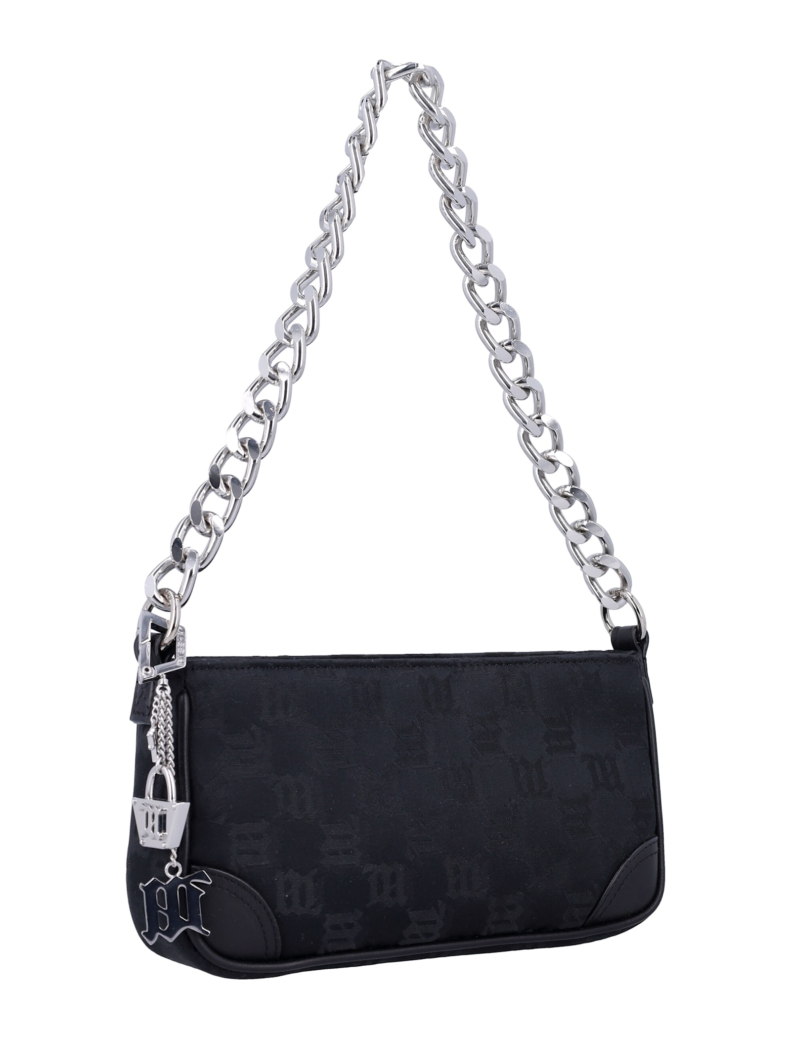 Shop Misbhv Monogram Chain Babe Bag In Black