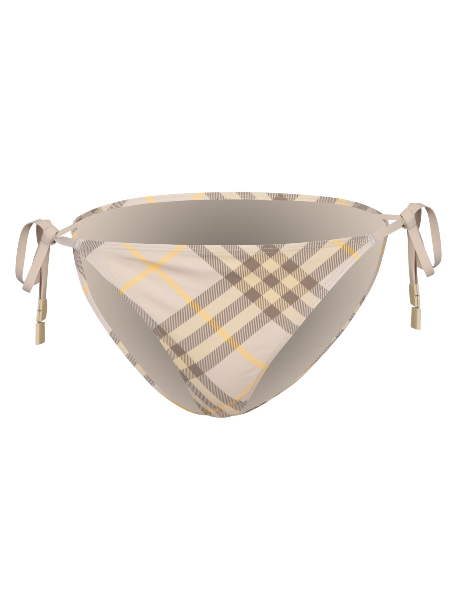 Shop Burberry Beige Check Bikini Bottom