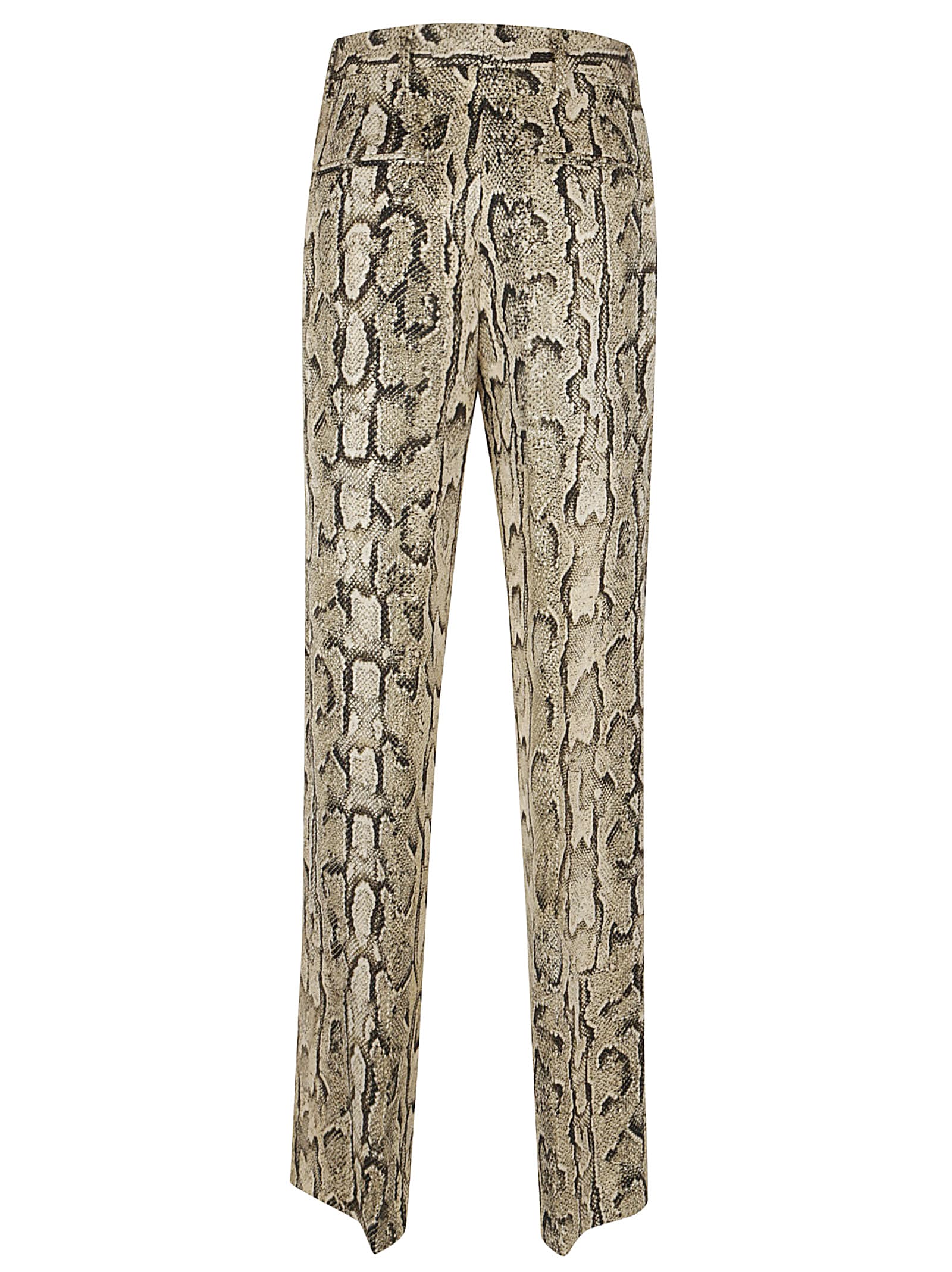 Dries Van Noten Straight Trousers With Belt Loops And Pockets In Neutral