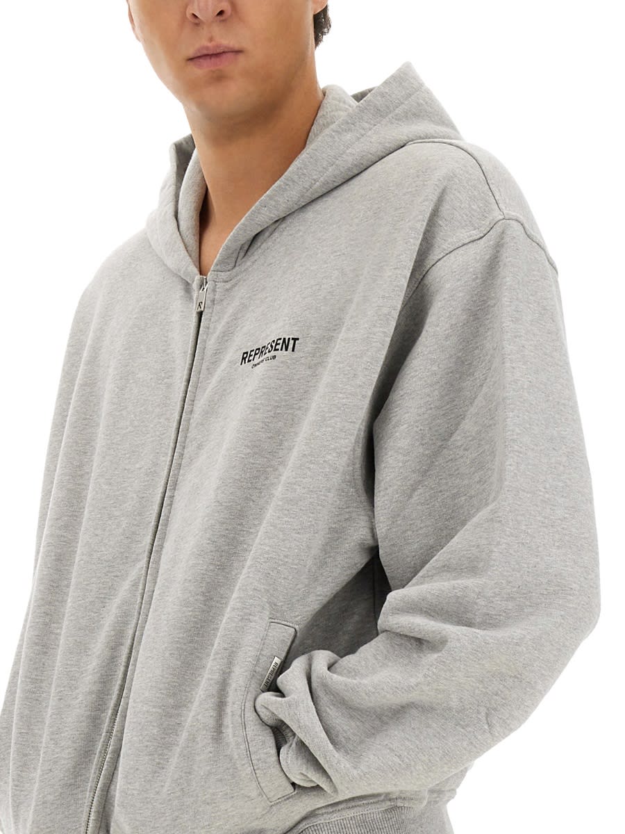 Shop Represent Sweatshirt With Logo In Grey