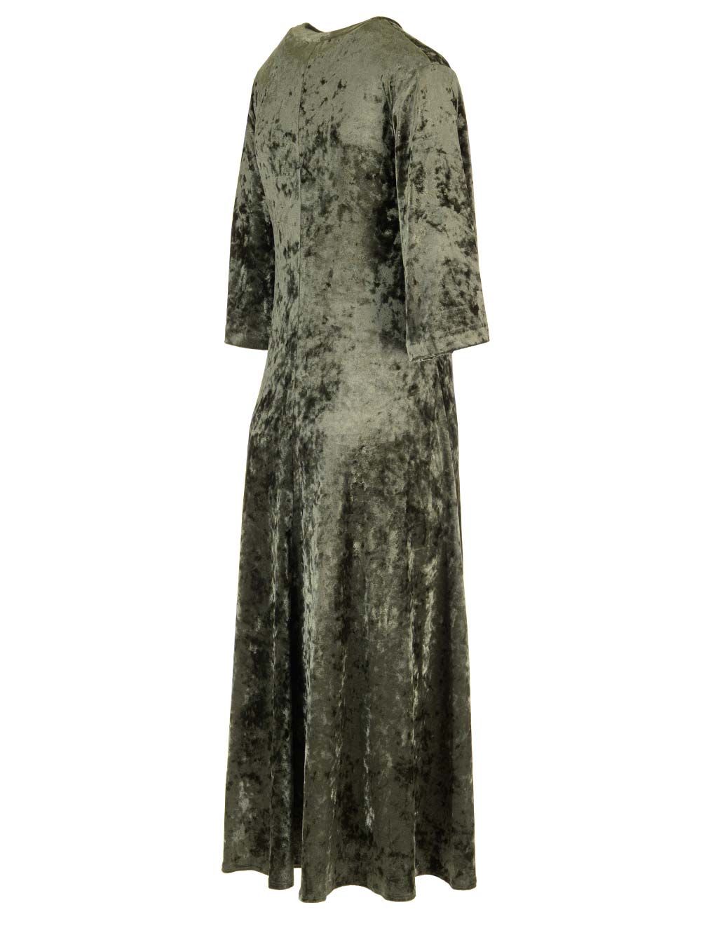 Shop Forte Forte Stretch Velvet Dress In Green