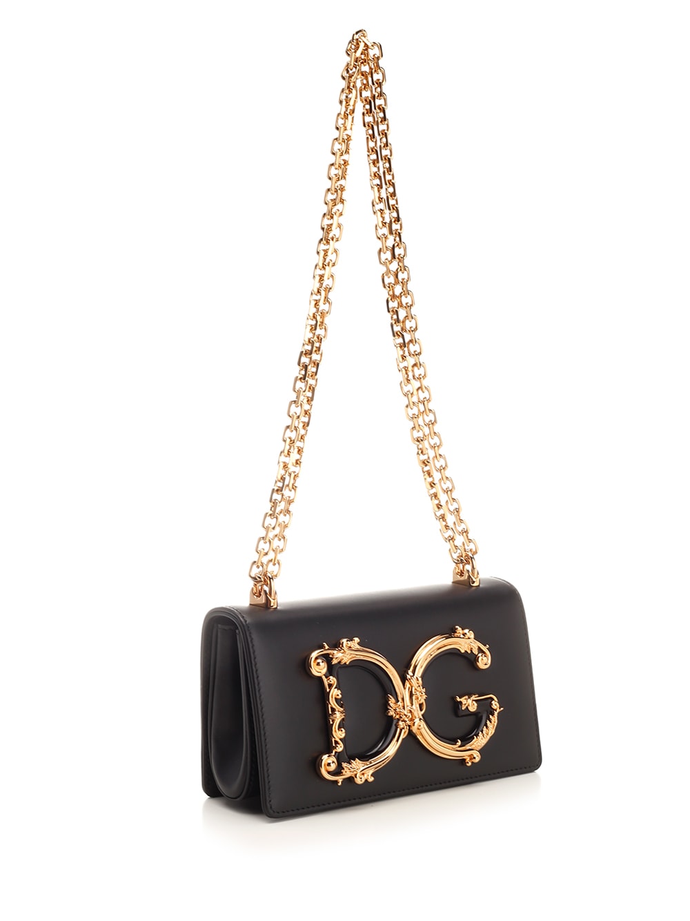 Shop Dolce & Gabbana Black Dg Girls Shoulder Bag