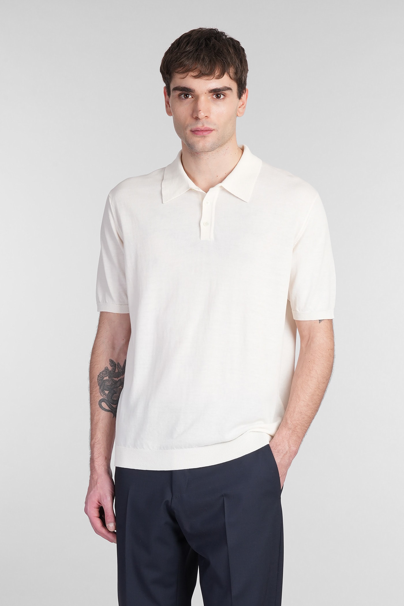 Roberto Collina Basic Polo T-shirt In Beige